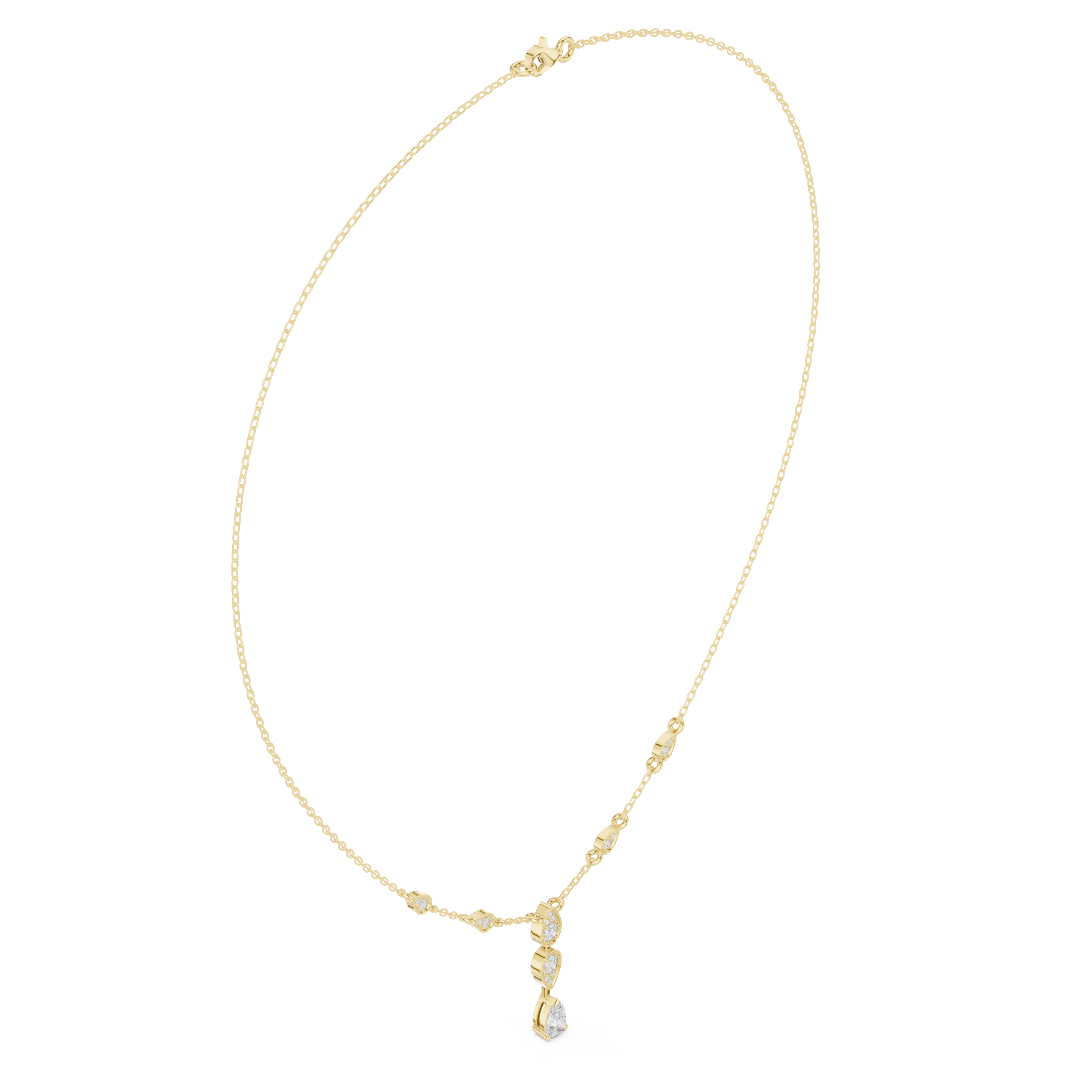 Lavish Classic-Cut Pear Lab Grown Necklace