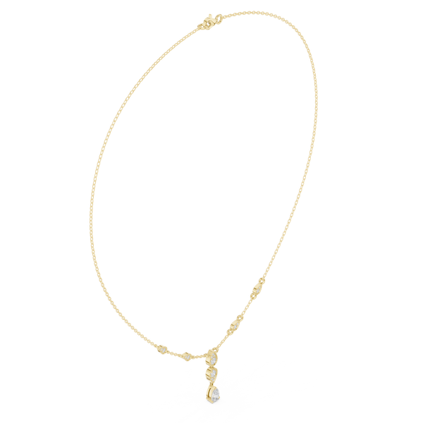 Lavish Classic-Cut Pear Lab Grown Necklace