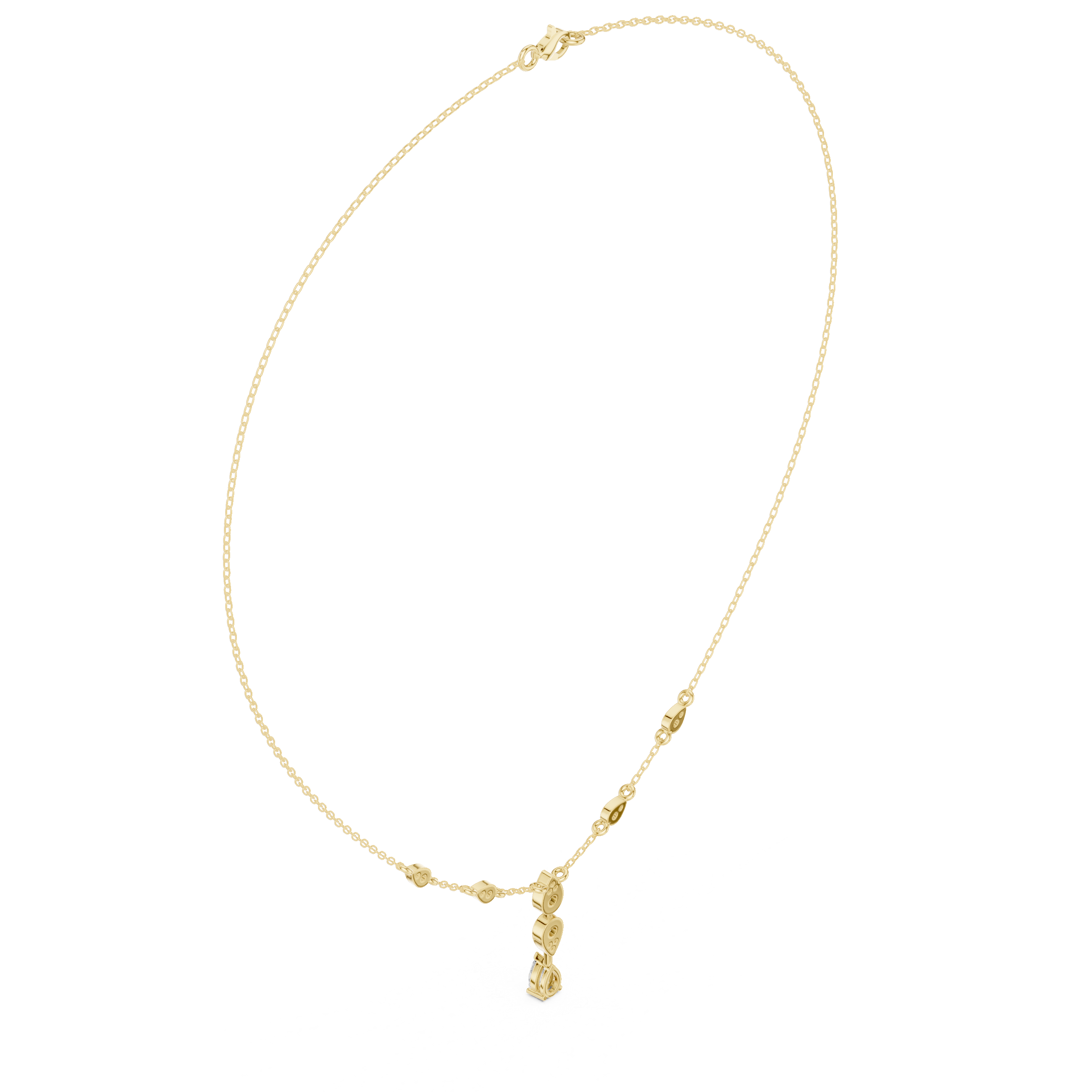 Lavish Classic-Cut Pear Lab Grown Necklace