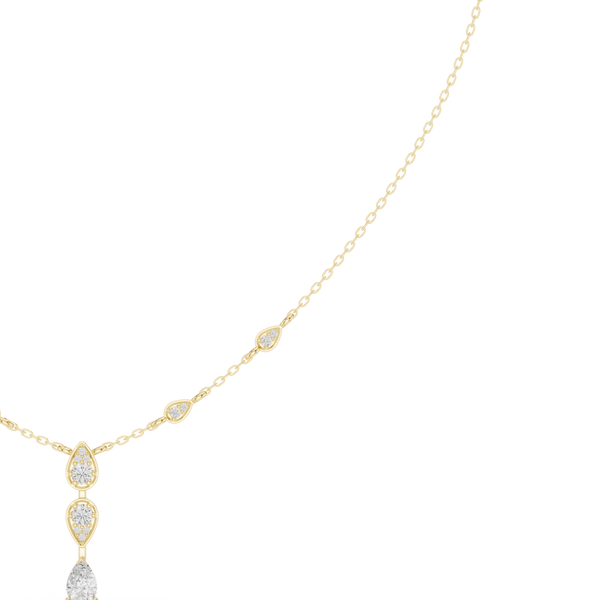 Lavish Classic-Cut Pear Lab Grown Necklace