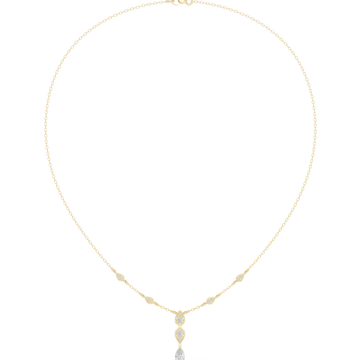 Lavish Classic-Cut Pear Lab Grown Necklace