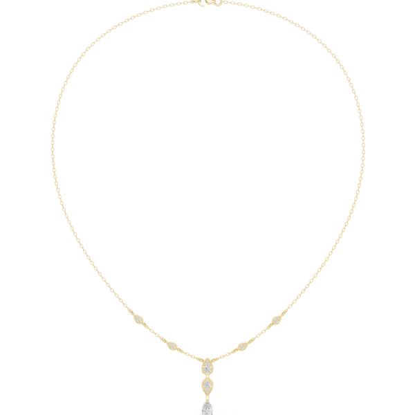 Lavish Classic-Cut Pear Lab Grown Necklace