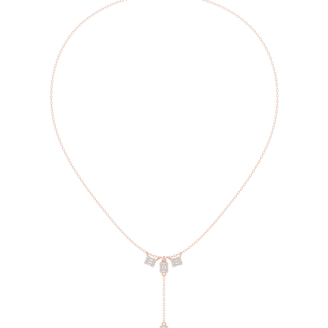 Noble Brilliant Baguette Lab Grown Necklace