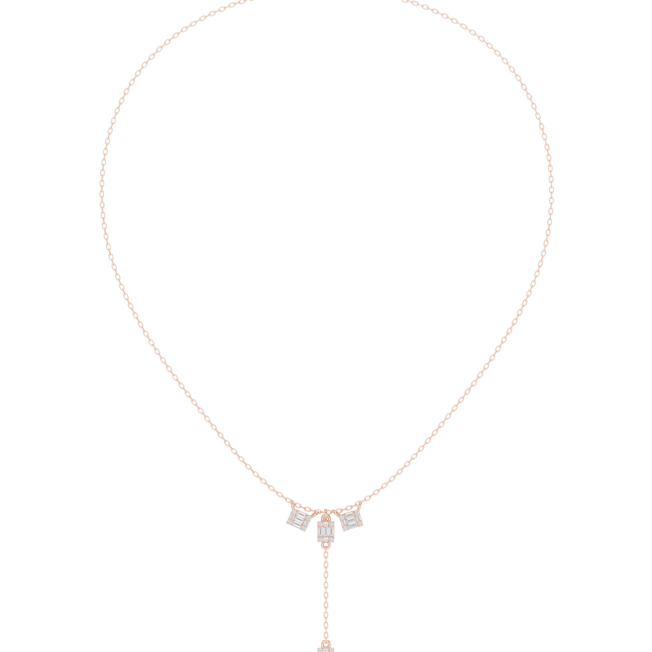 Noble Brilliant Baguette Lab Grown Necklace