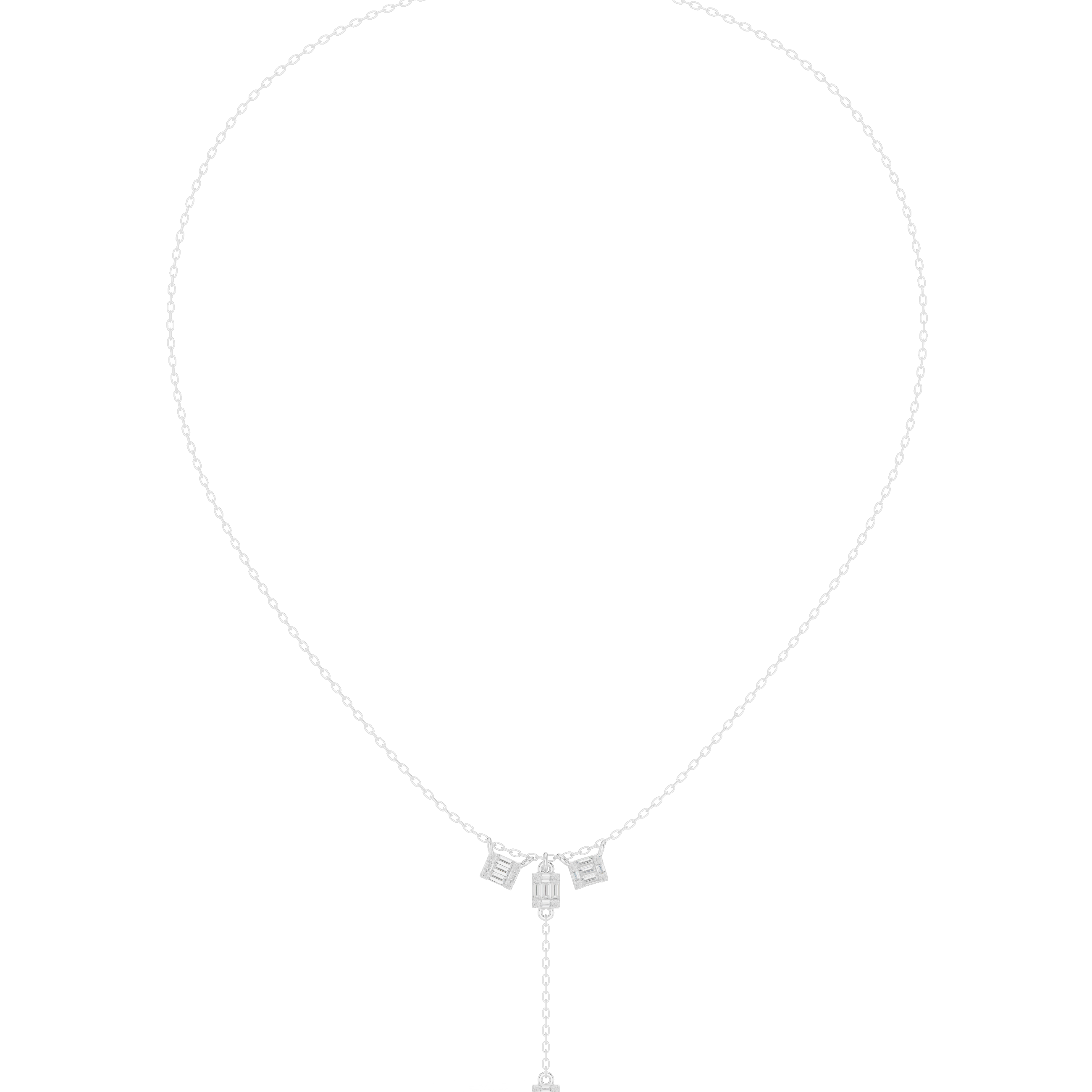 Noble Brilliant Baguette Lab Grown Necklace