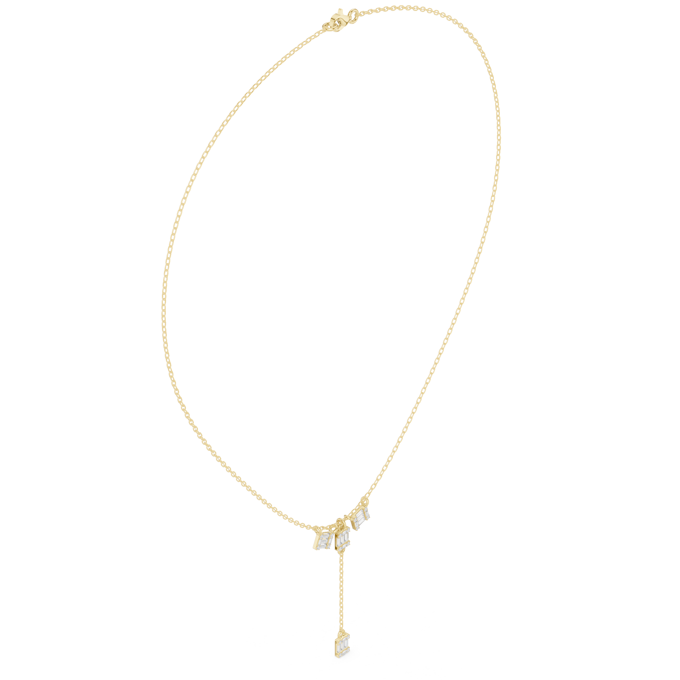 Noble Brilliant Baguette Lab Grown Necklace