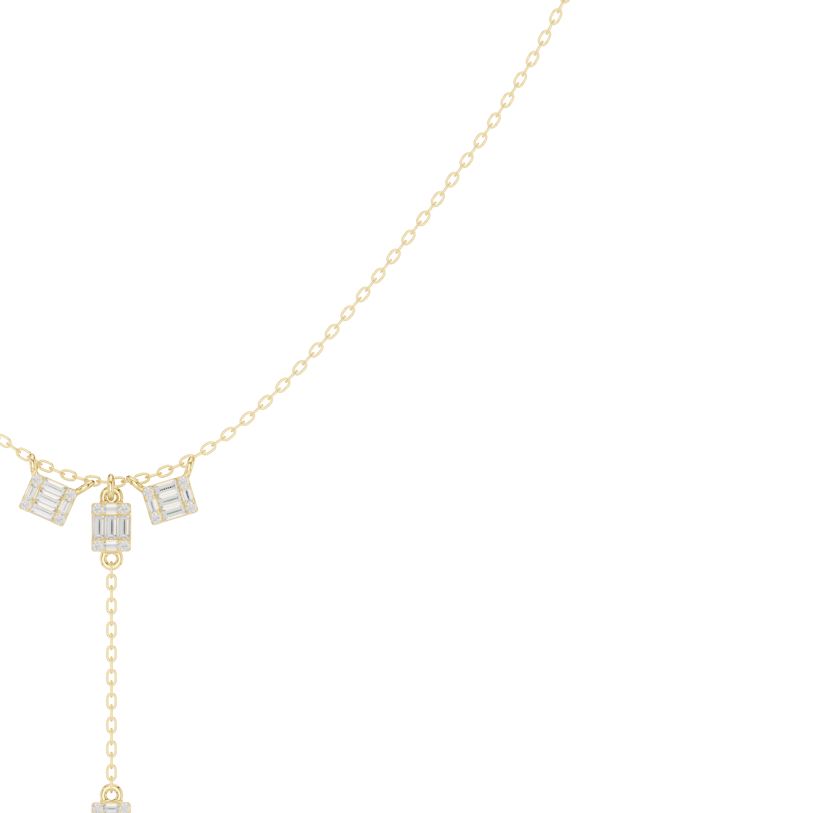 Noble Brilliant Baguette Lab Grown Necklace