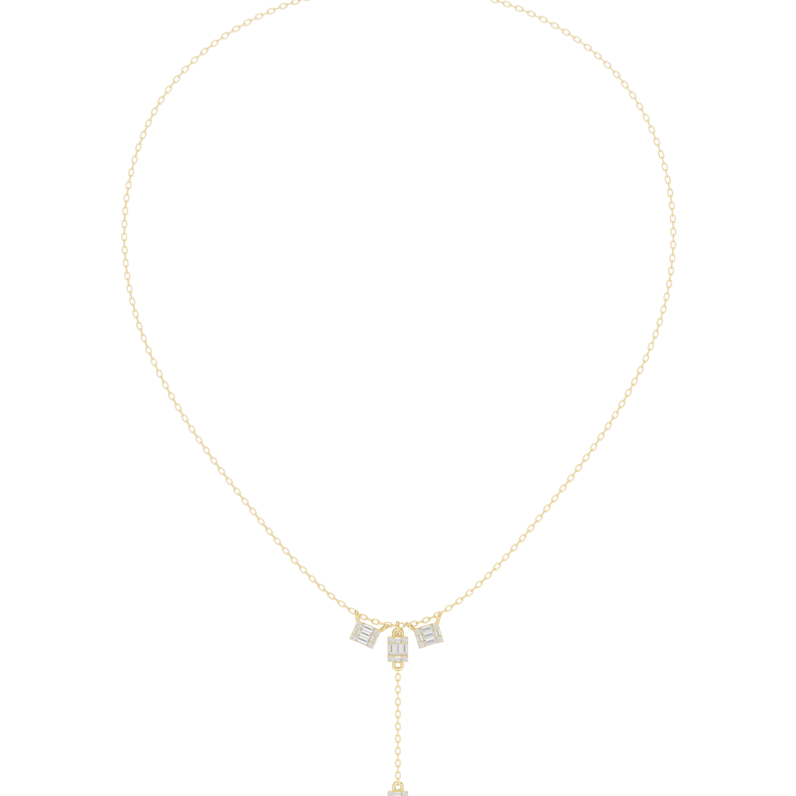 Noble Brilliant Baguette Lab Grown Necklace