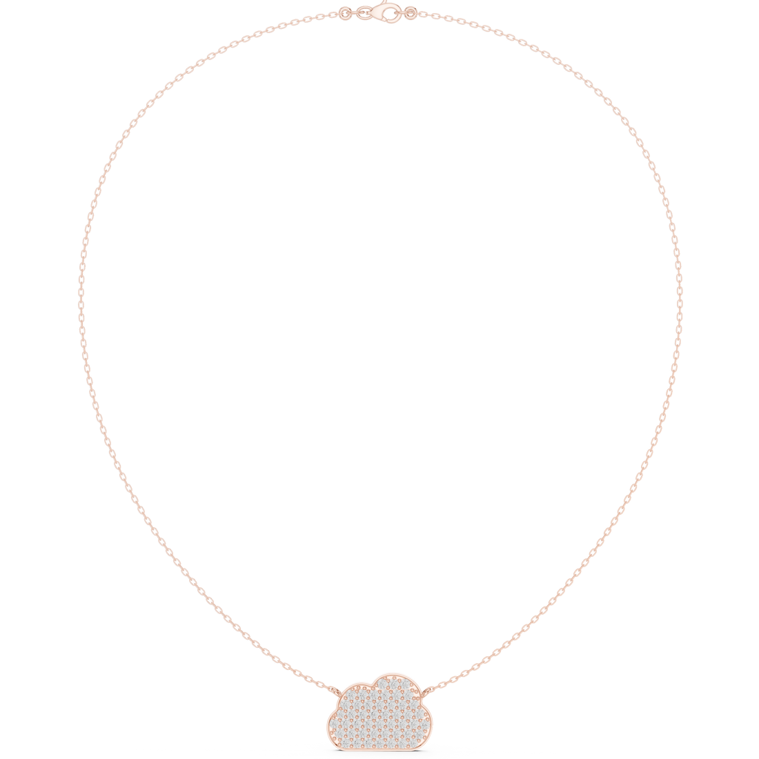 Baroque Classic-Cut Diamond Lab Grown Necklace