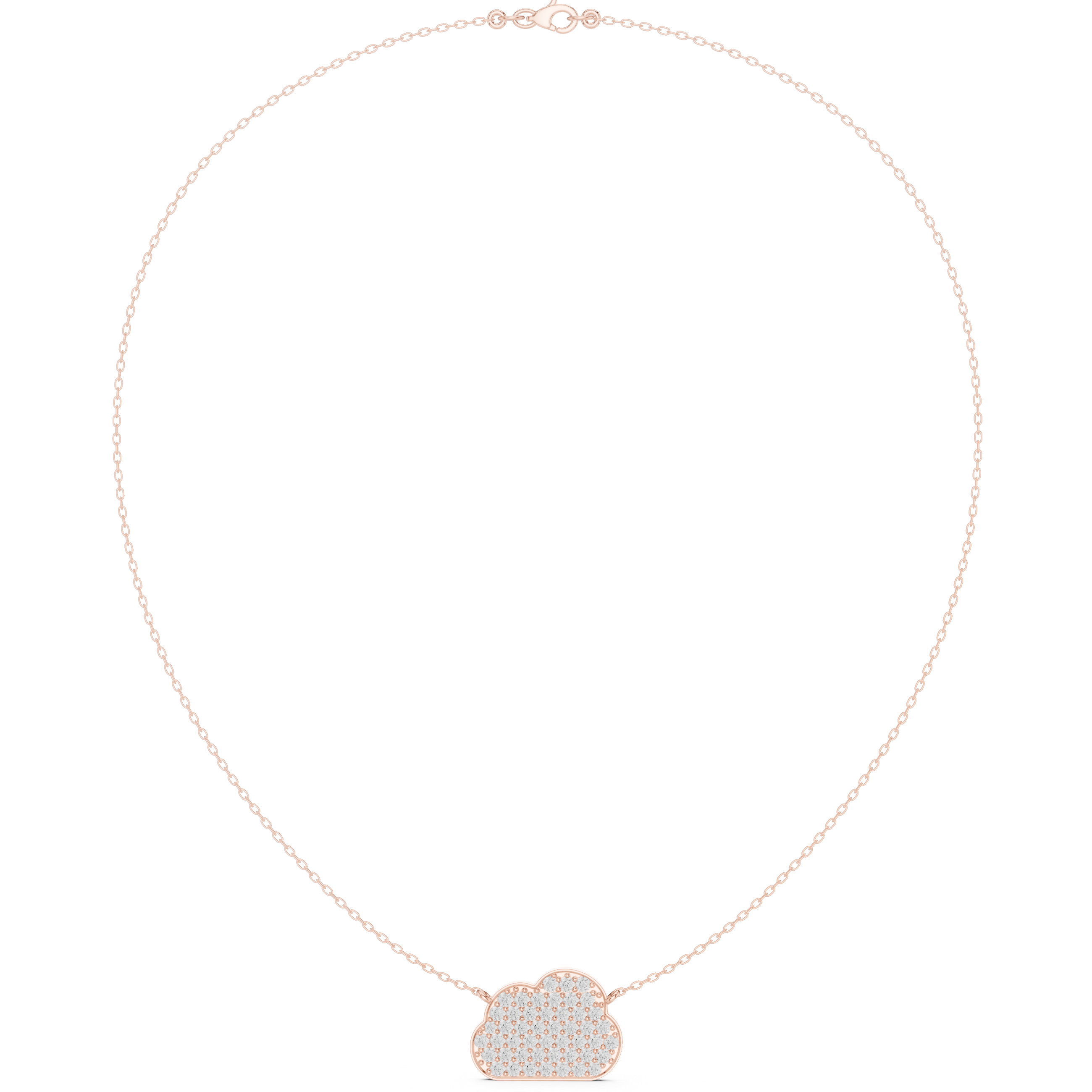Baroque Classic-Cut Diamond Lab Grown Necklace