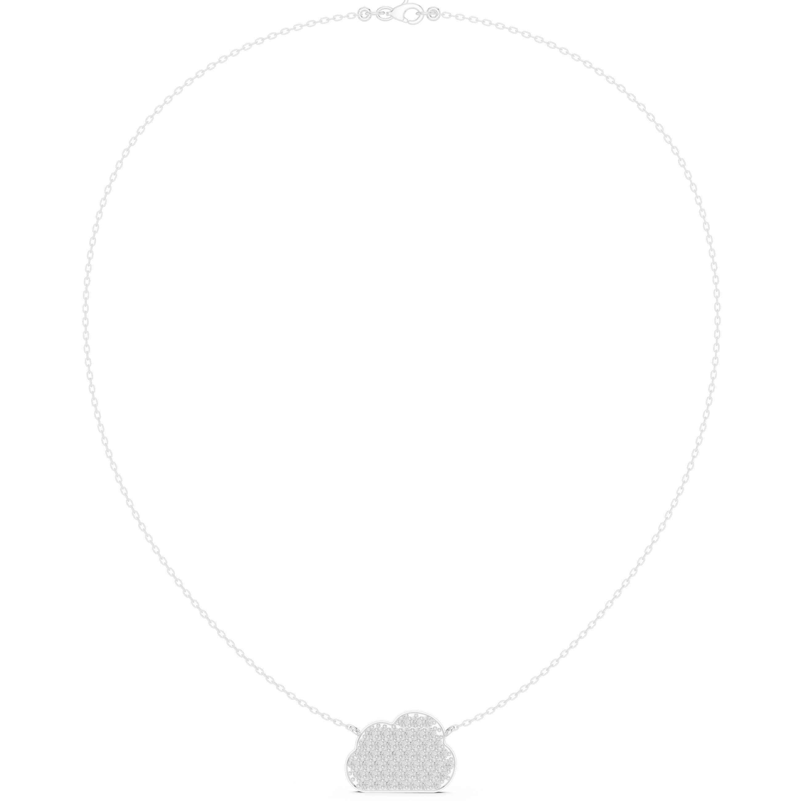 Baroque Classic-Cut Diamond Lab Grown Necklace