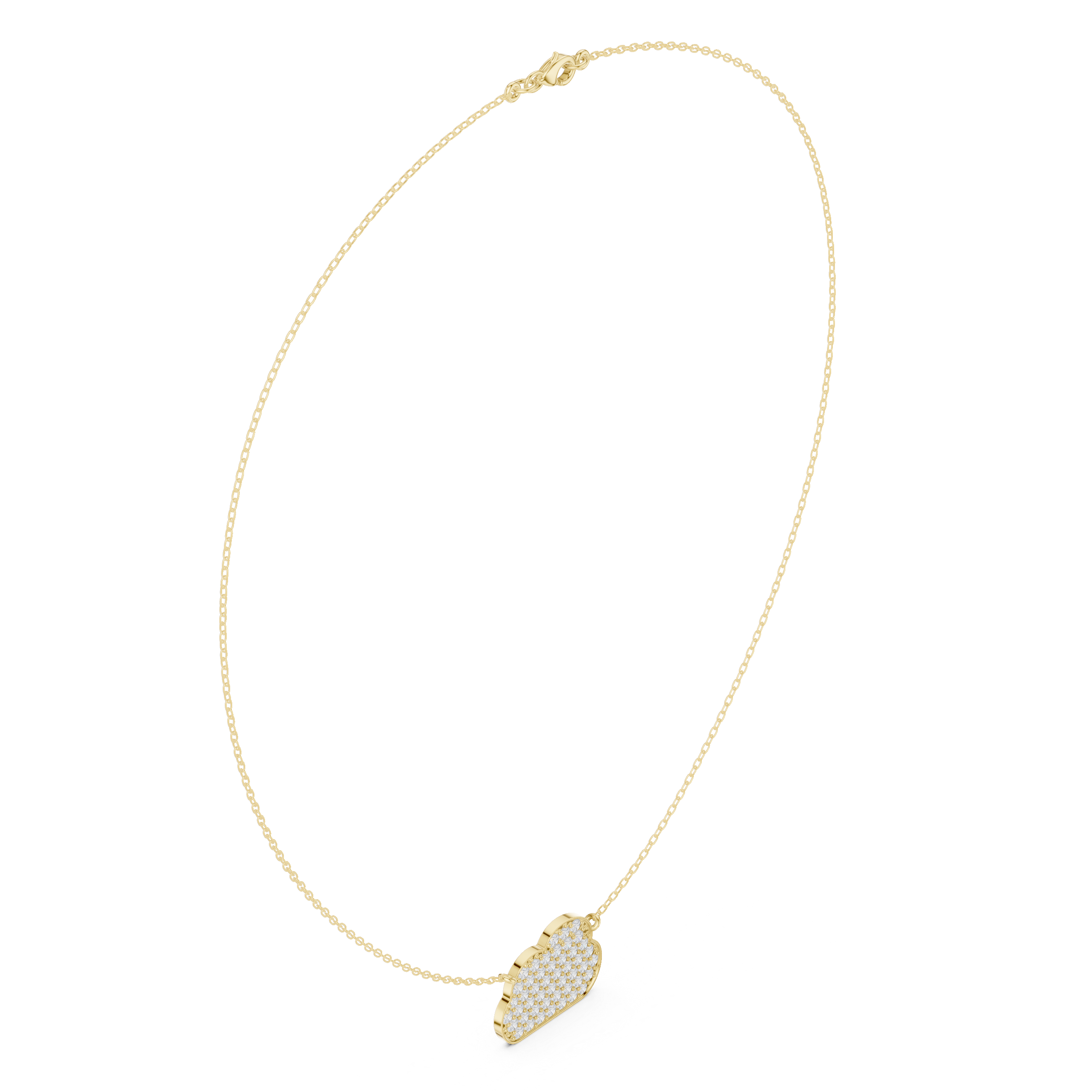 Baroque Classic-Cut Diamond Lab Grown Necklace