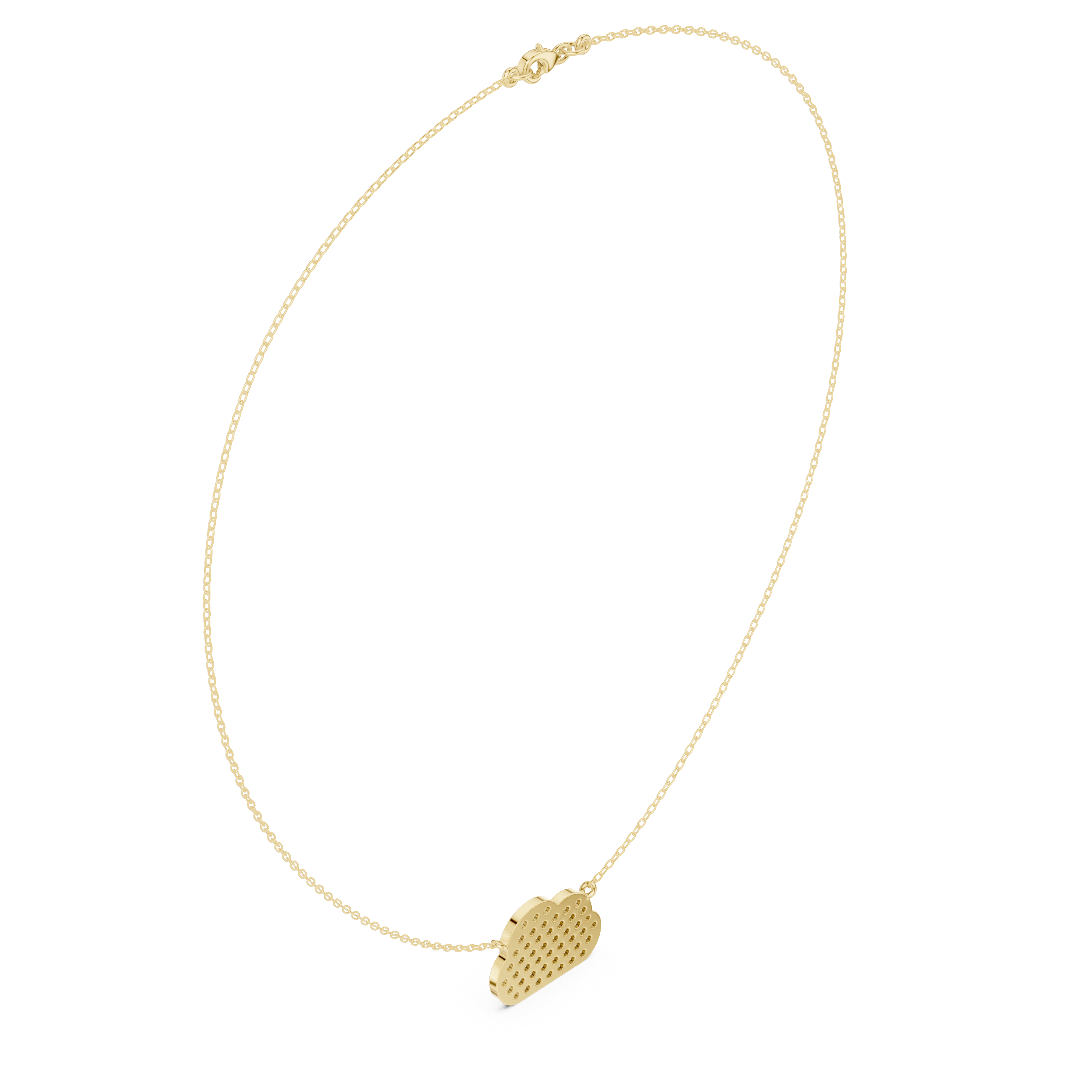 Baroque Classic-Cut Diamond Lab Grown Necklace