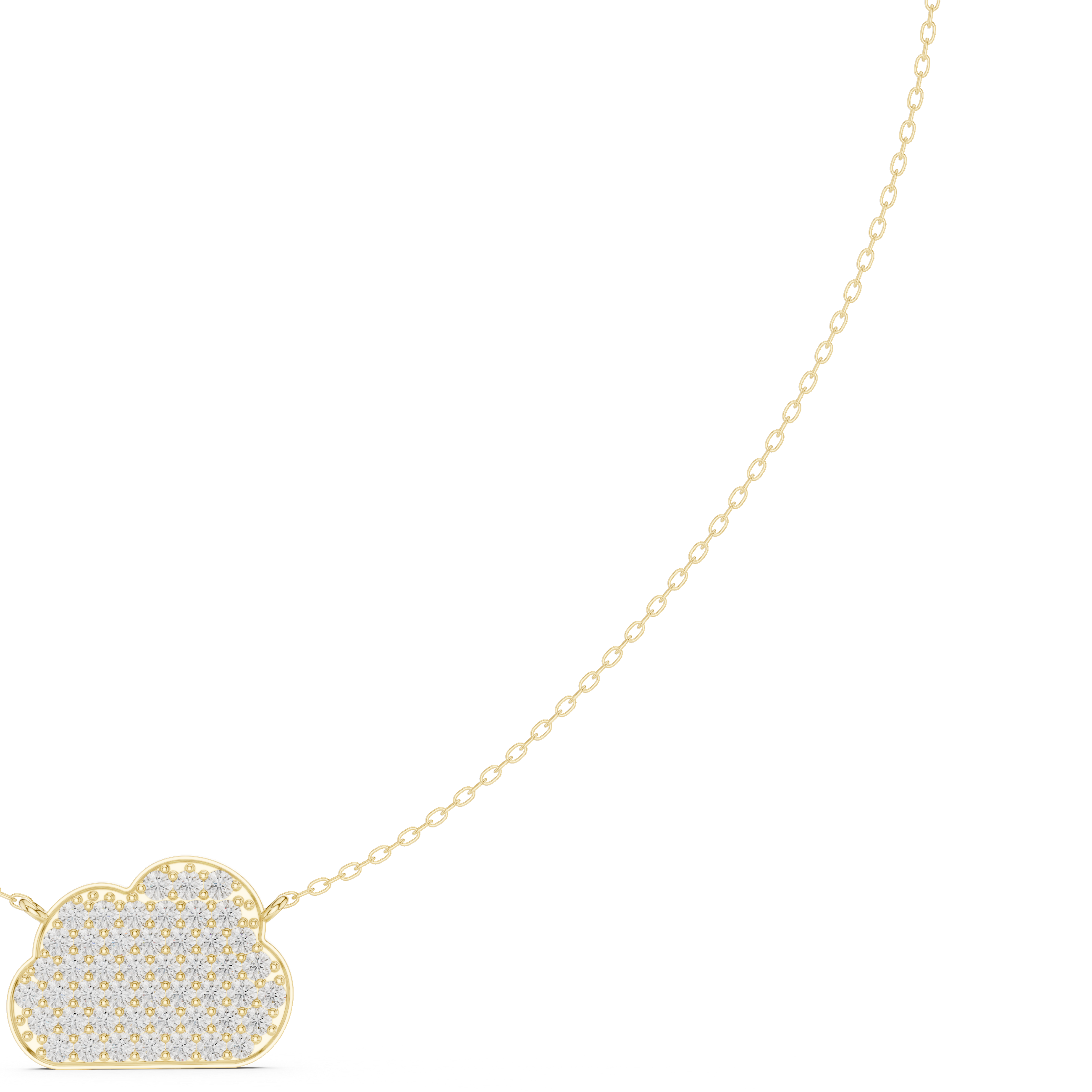 Baroque Classic-Cut Diamond Lab Grown Necklace