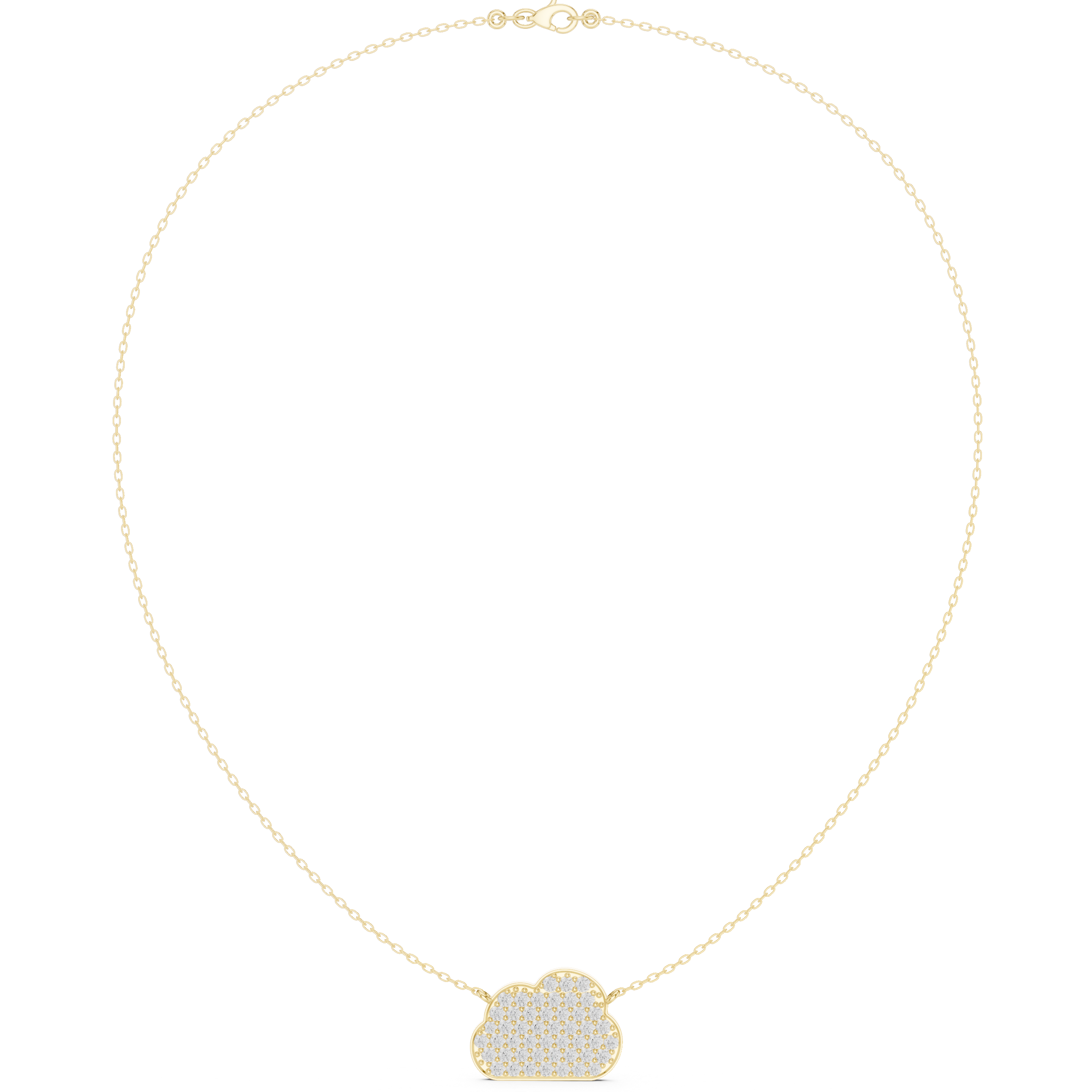 Baroque Classic-Cut Diamond Lab Grown Necklace