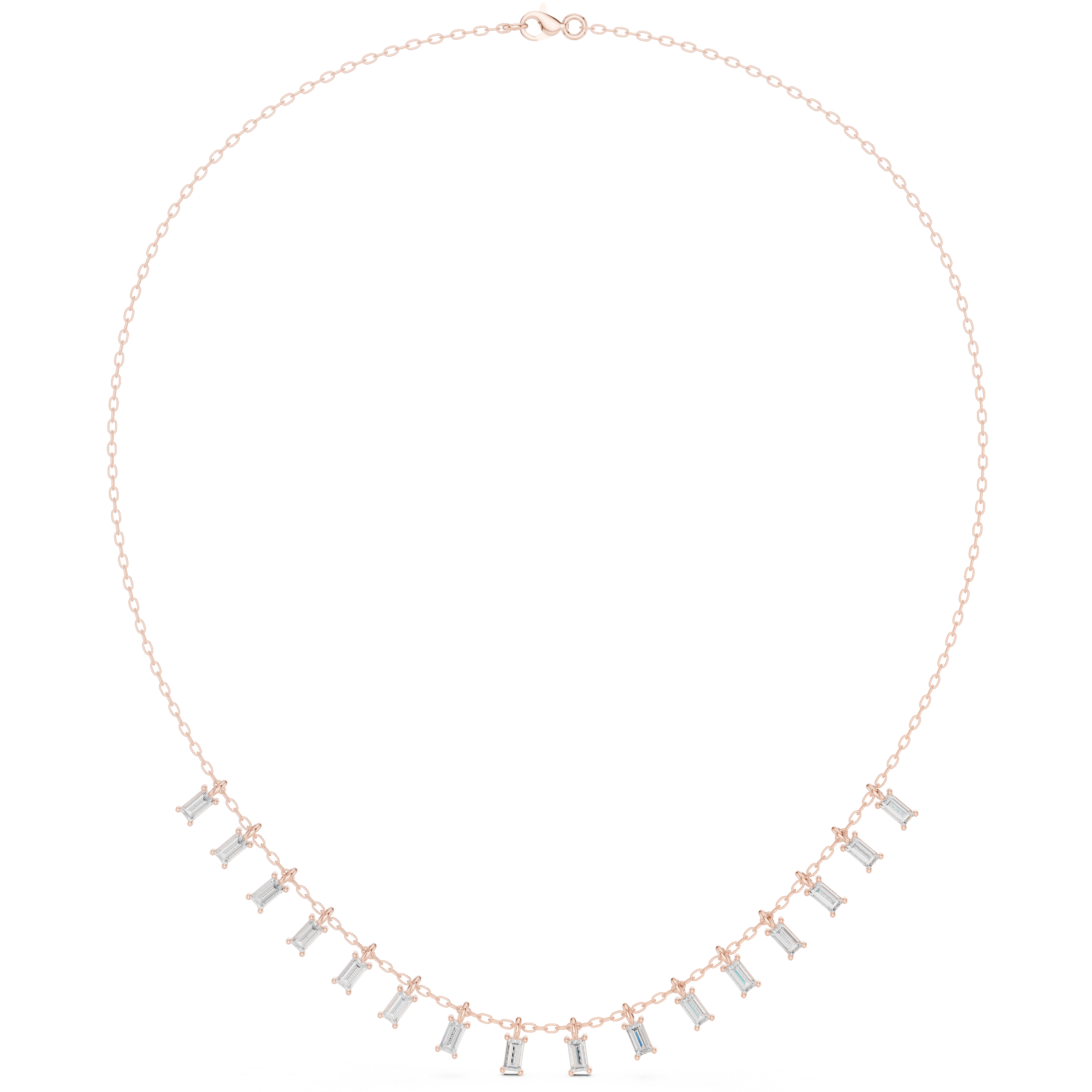 Heritage Baguette Diamond Lab Grown Necklace