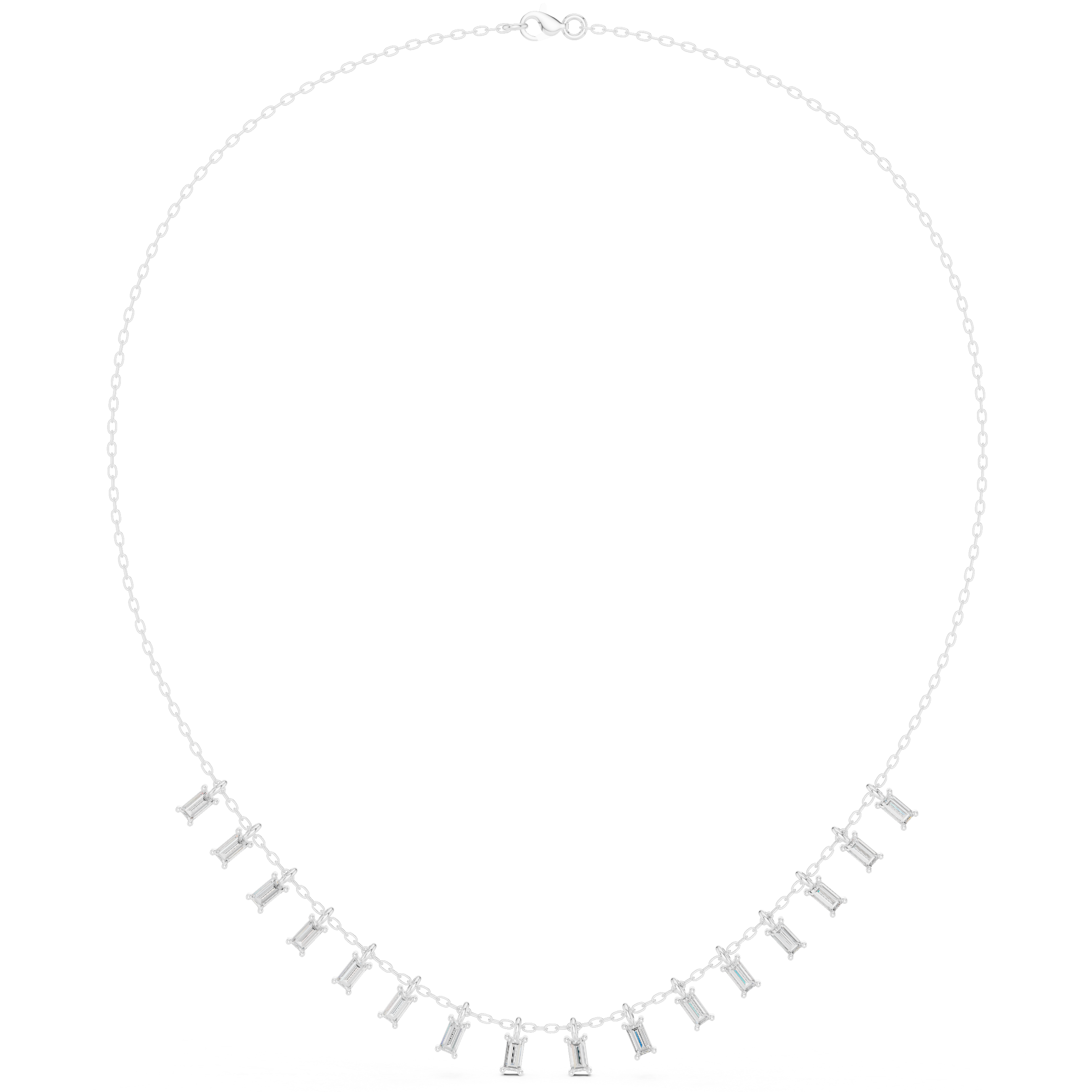Heritage Baguette Diamond Lab Grown Necklace