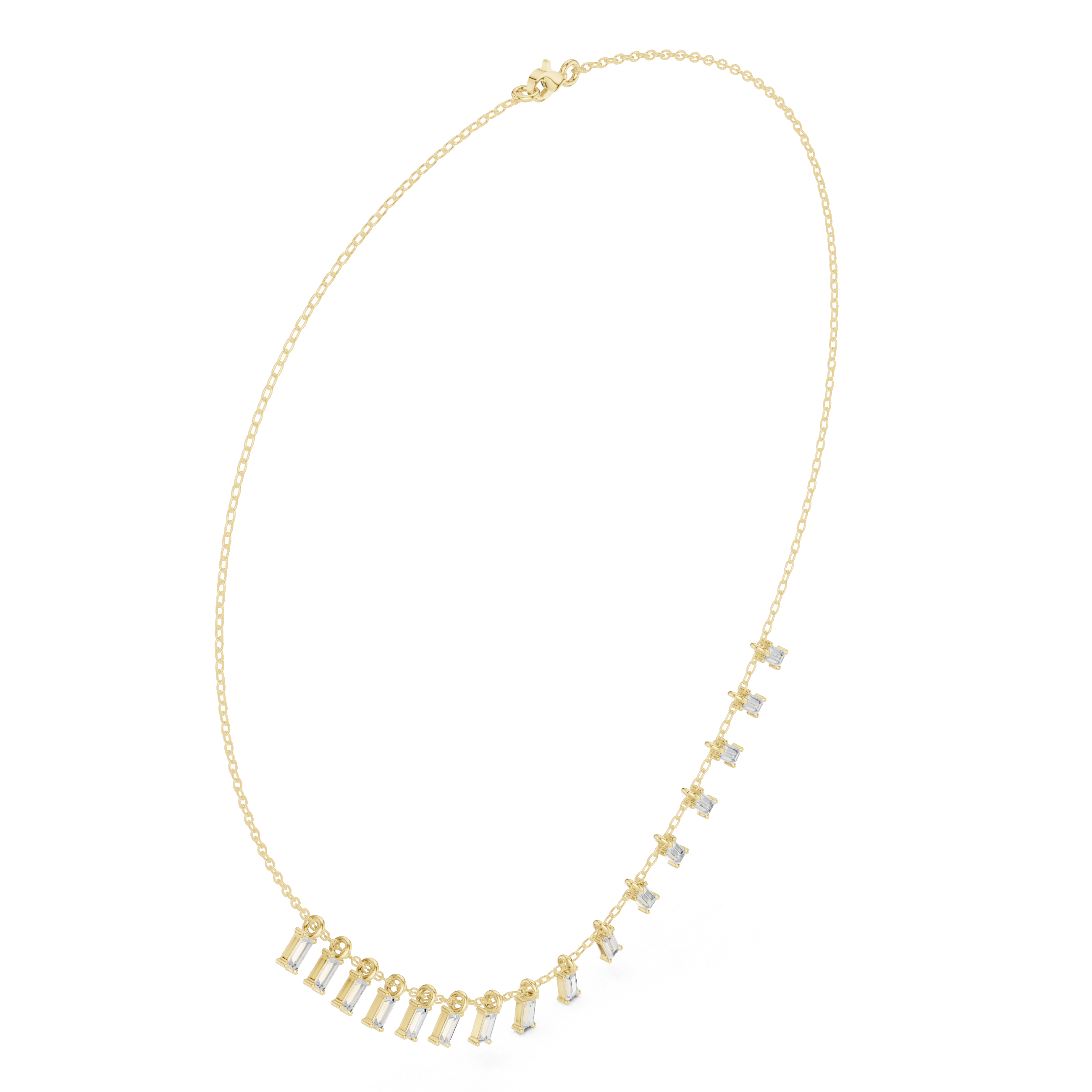 Heritage Baguette Diamond Lab Grown Necklace