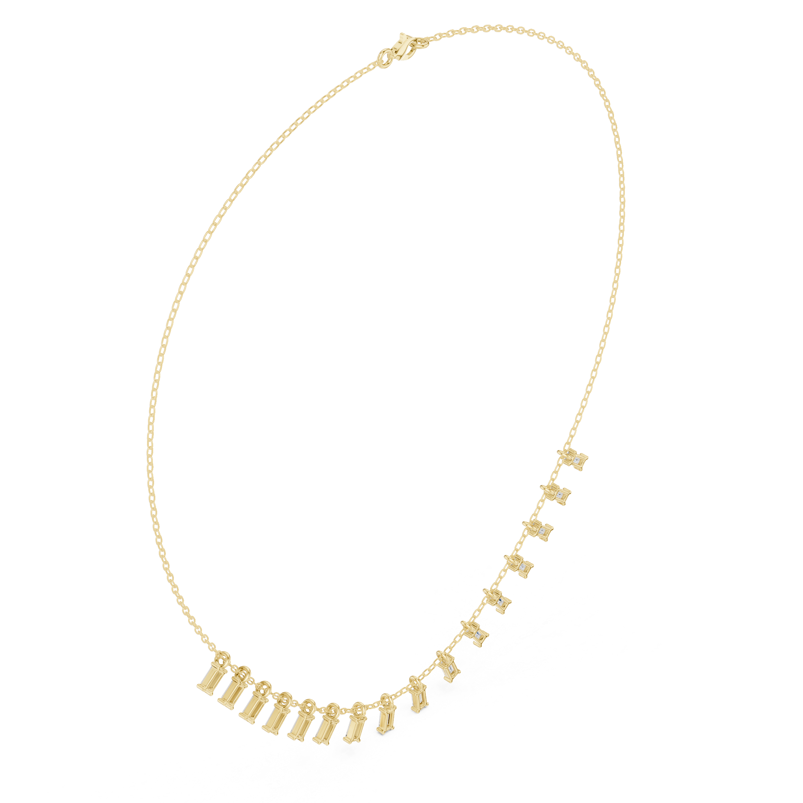 Heritage Baguette Diamond Lab Grown Necklace