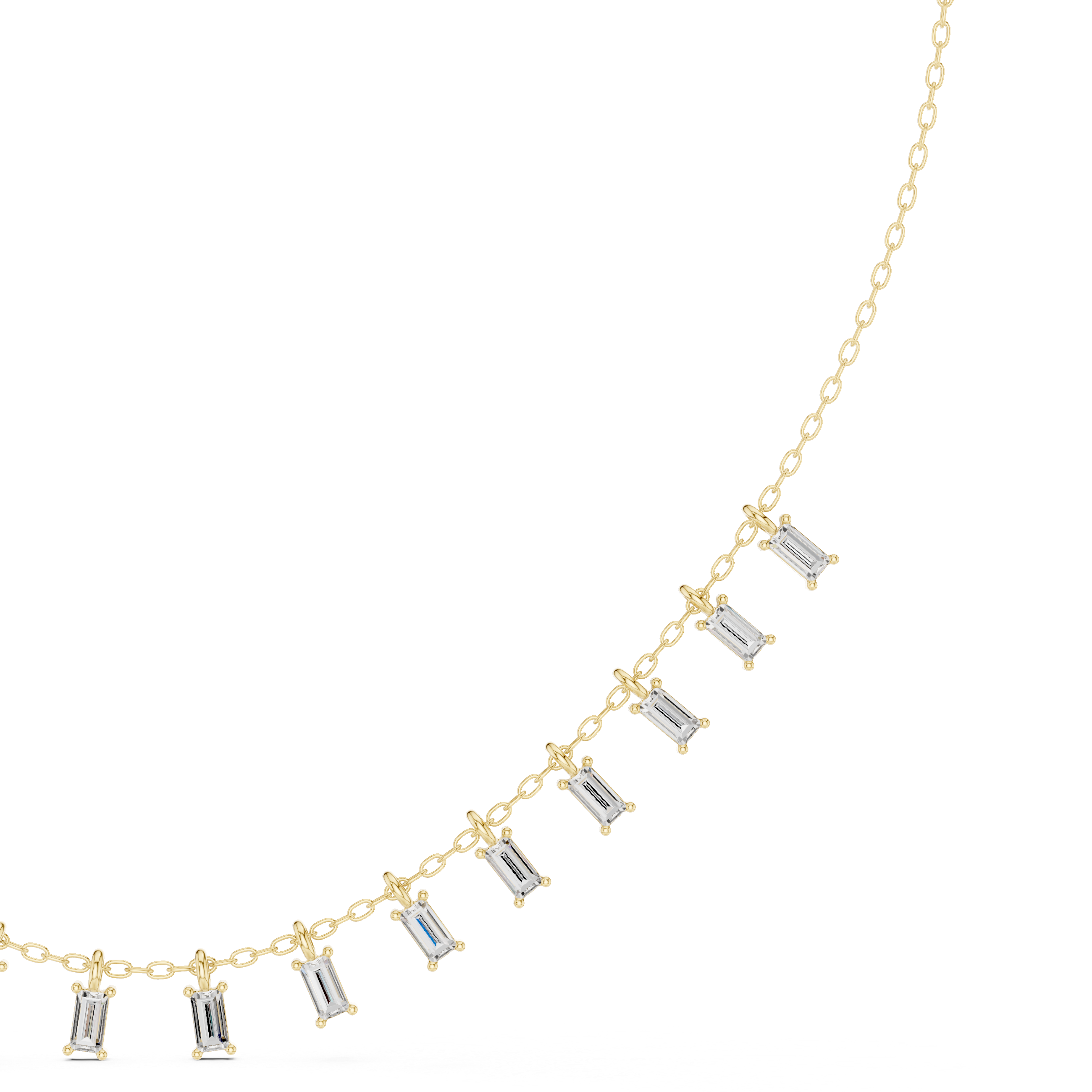 Heritage Baguette Diamond Lab Grown Necklace