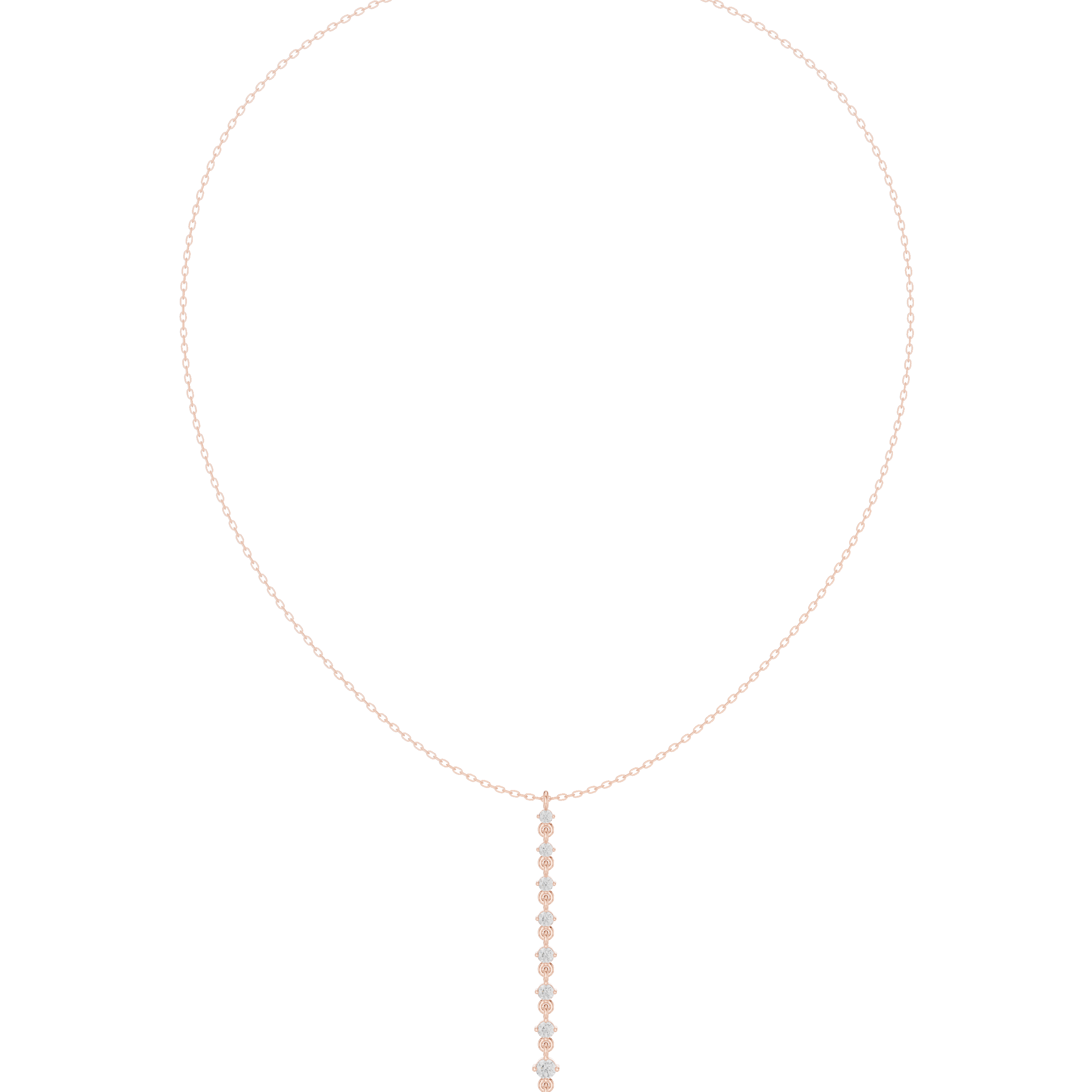 Superb Spherical Diamond Lab Grown Necklace