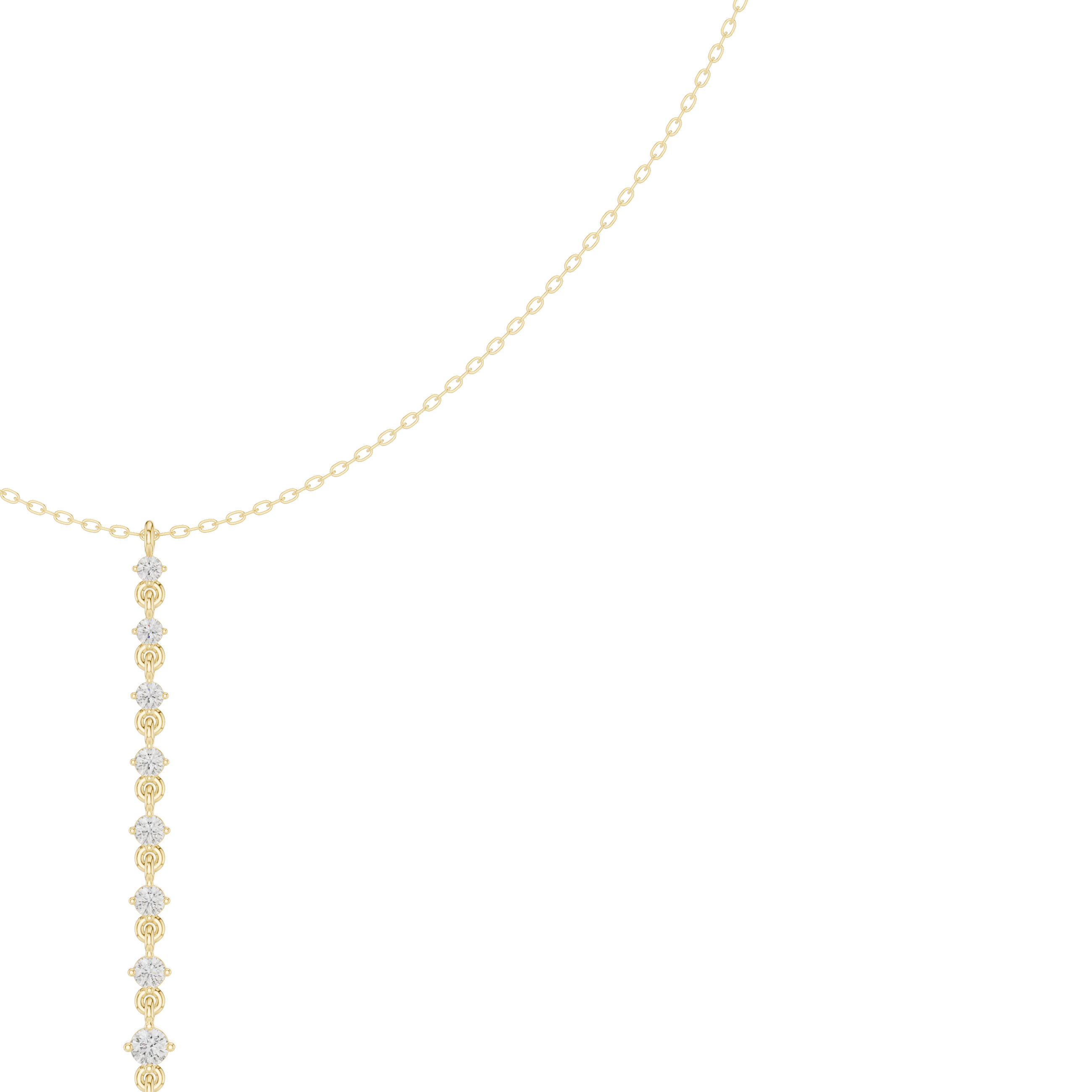 Superb Spherical Diamond Lab Grown Necklace