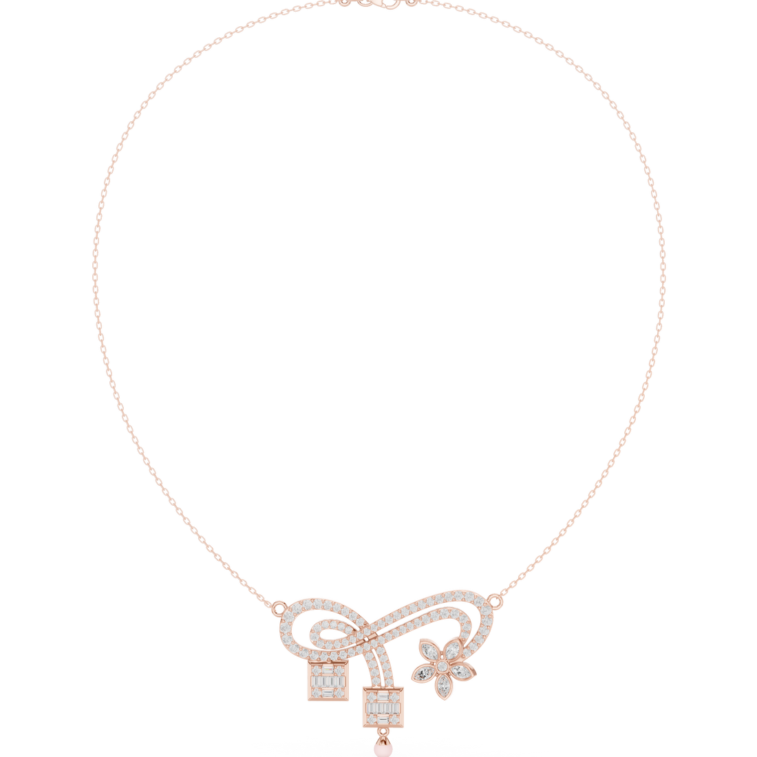 Dazzling Classic-Cut Diamond Lab Grown Necklace