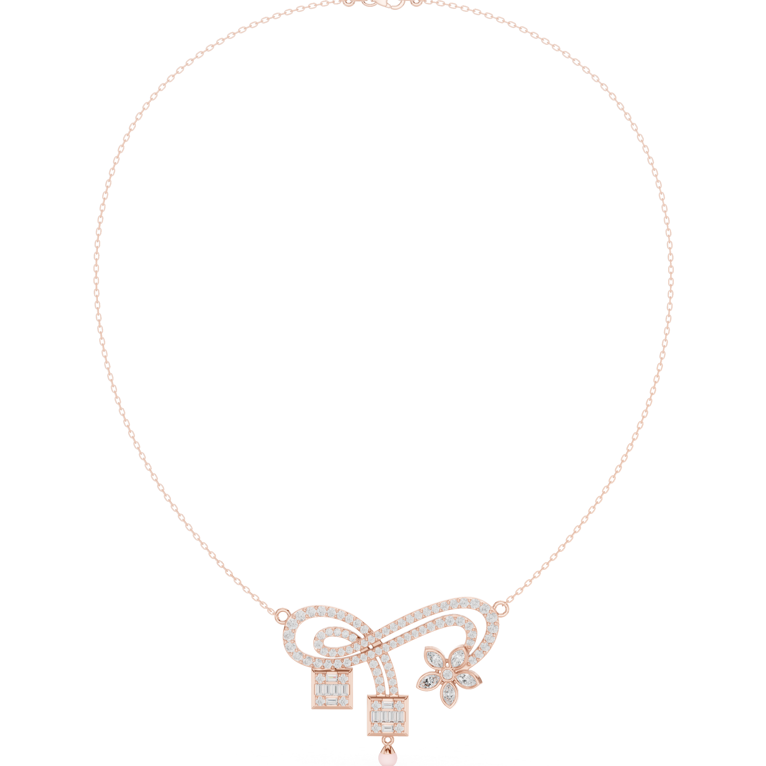 Dazzling Classic-Cut Diamond Lab Grown Necklace