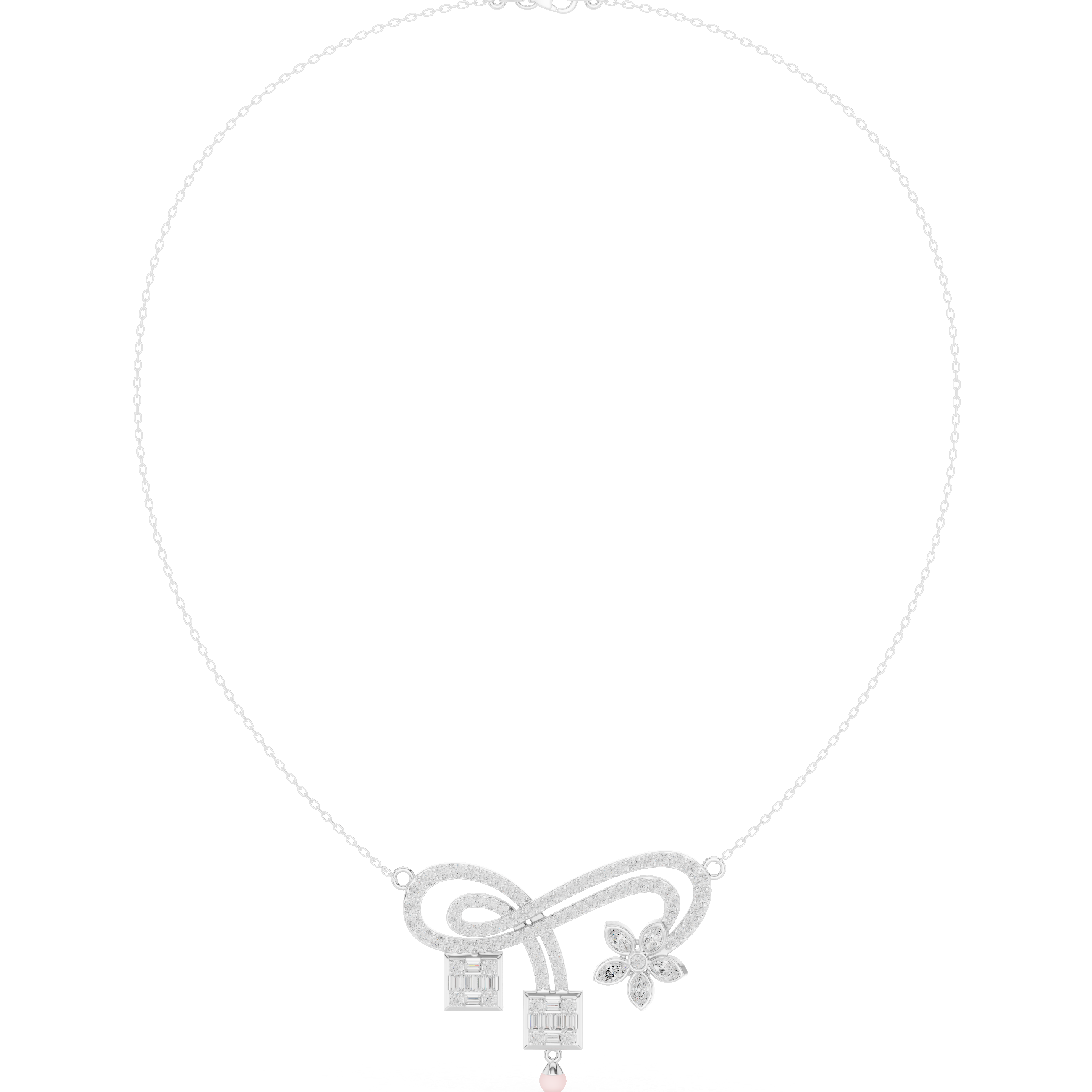 Dazzling Classic-Cut Diamond Lab Grown Necklace