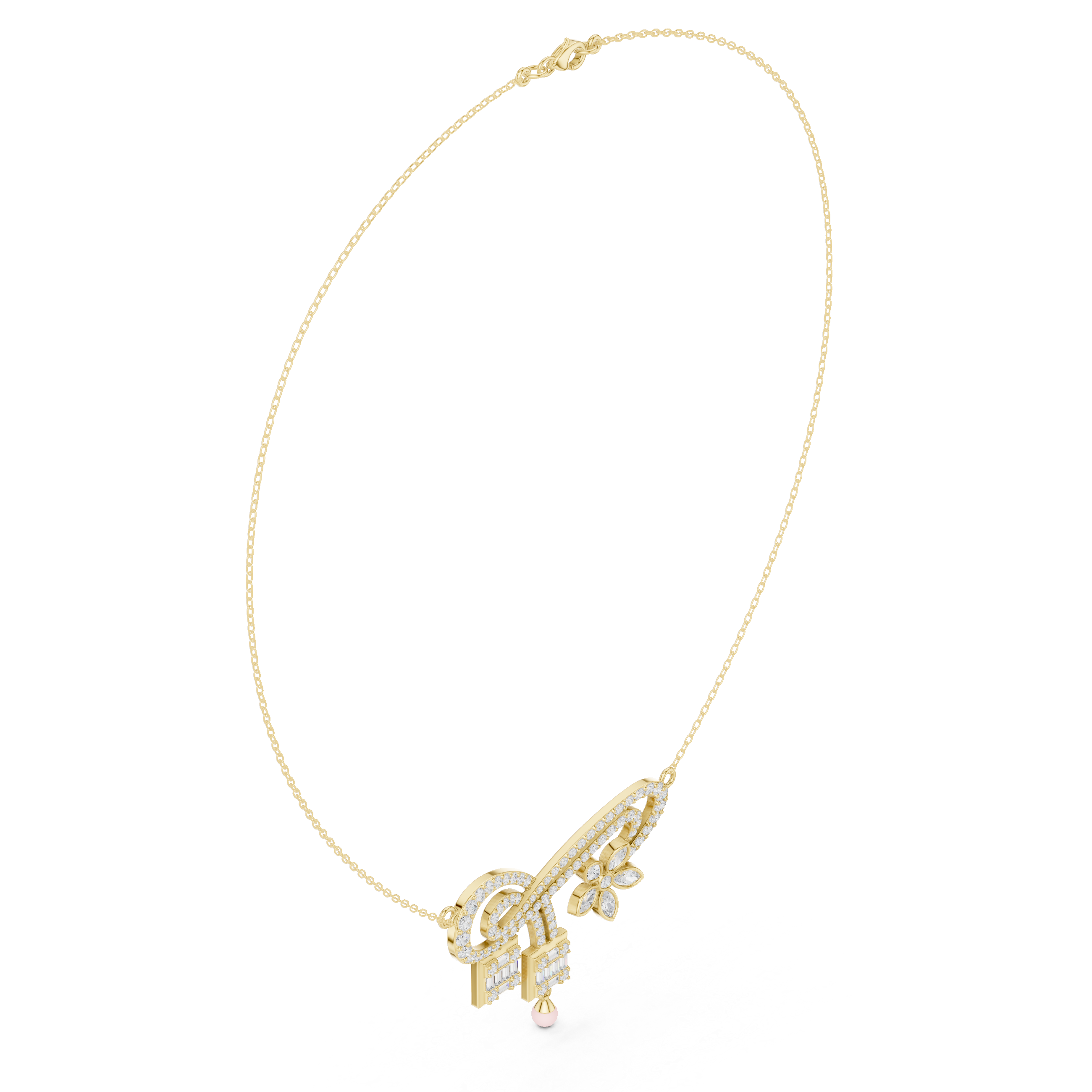 Dazzling Classic-Cut Diamond Lab Grown Necklace