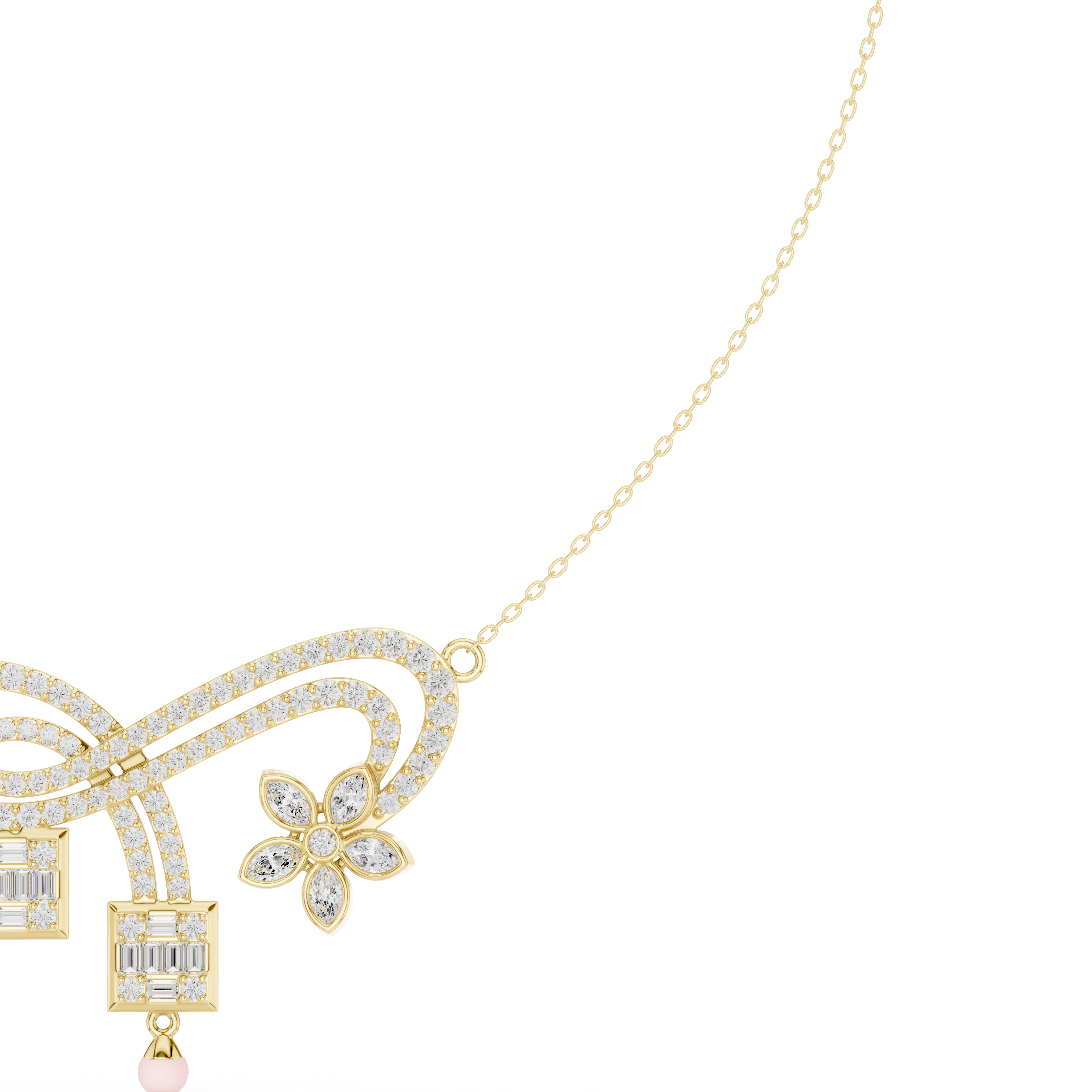 Dazzling Classic-Cut Diamond Lab Grown Necklace