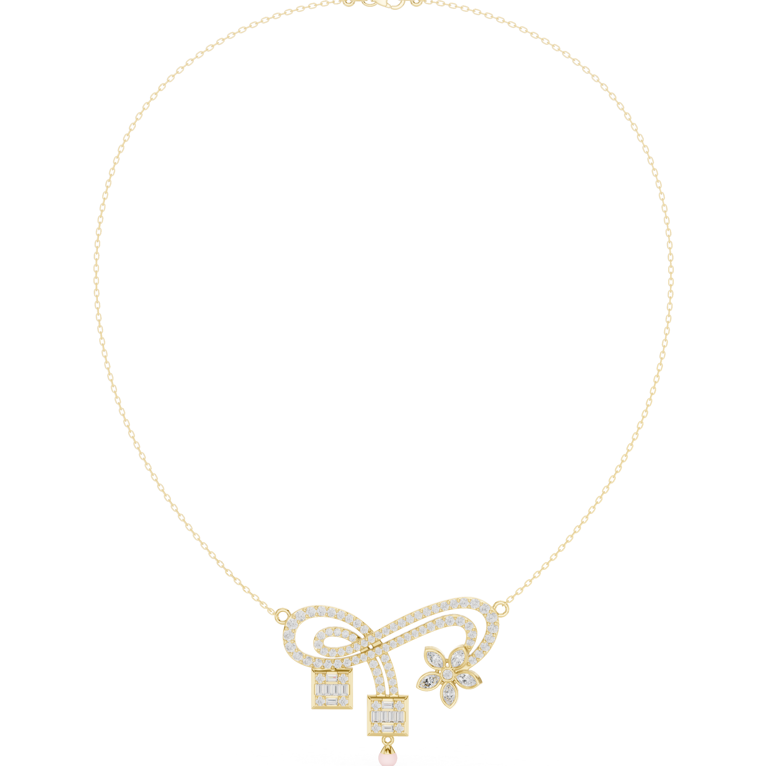 Dazzling Classic-Cut Diamond Lab Grown Necklace