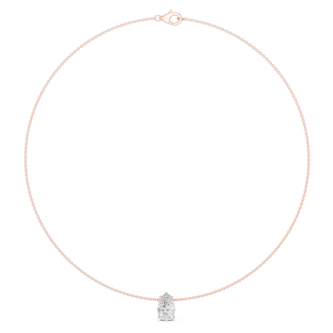 Eternal Pear Diamond Lab Grown Necklace