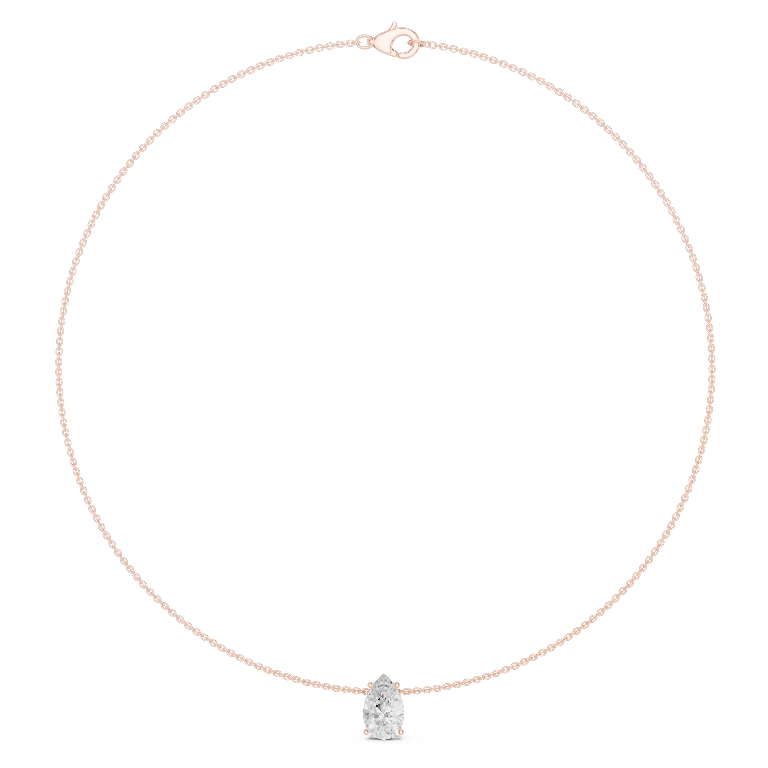 Eternal Pear Diamond Lab Grown Necklace