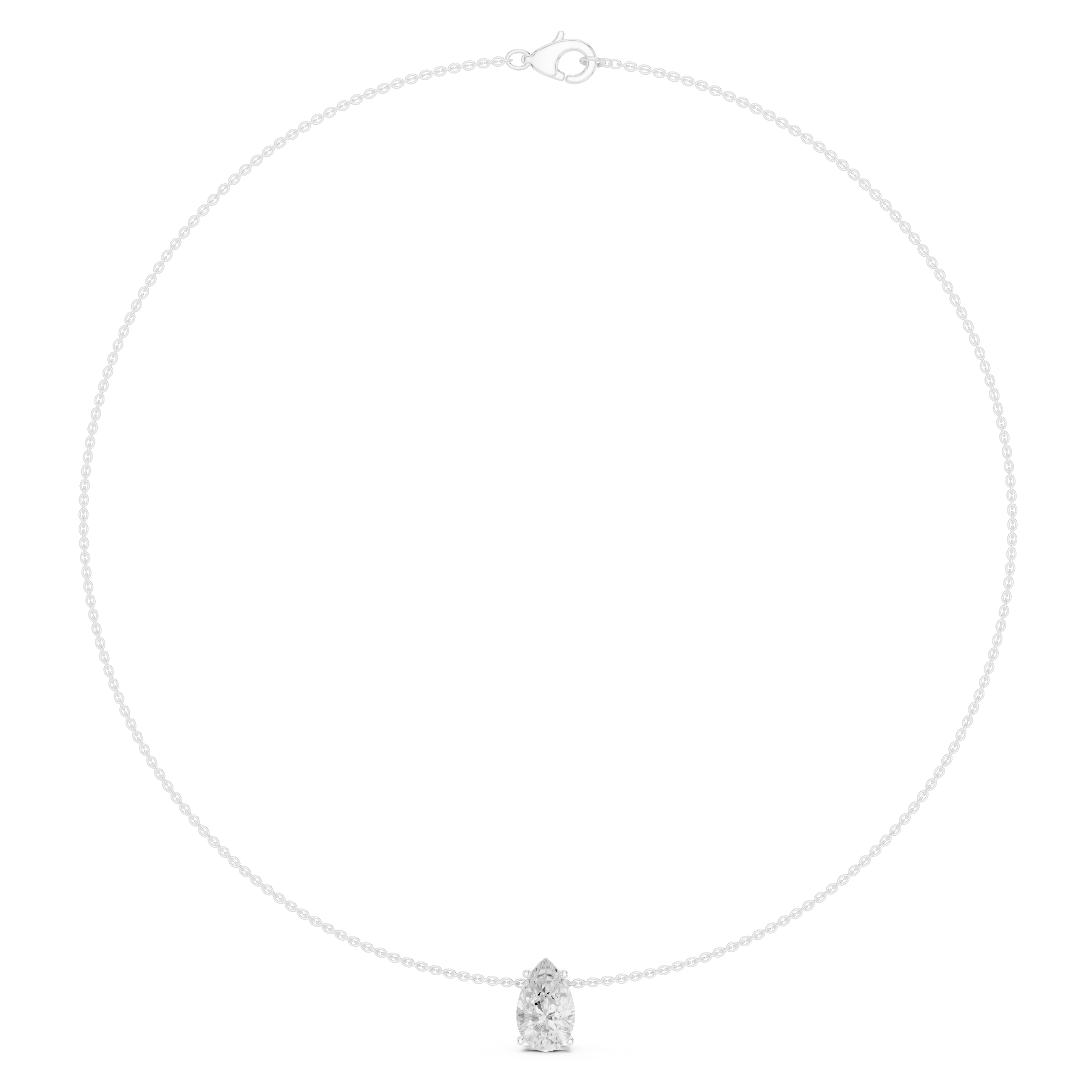 Eternal Pear Diamond Lab Grown Necklace