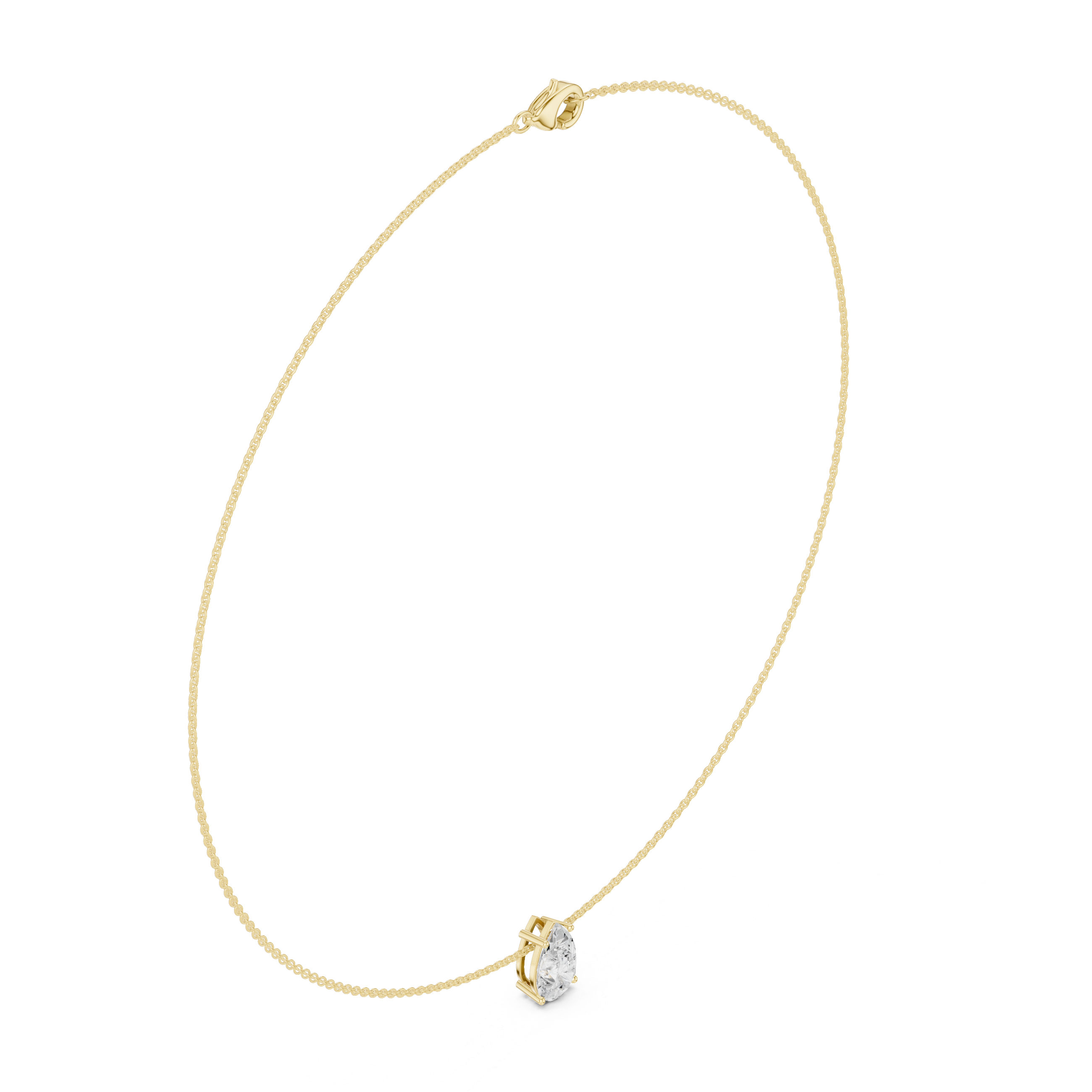 Eternal Pear Diamond Lab Grown Necklace