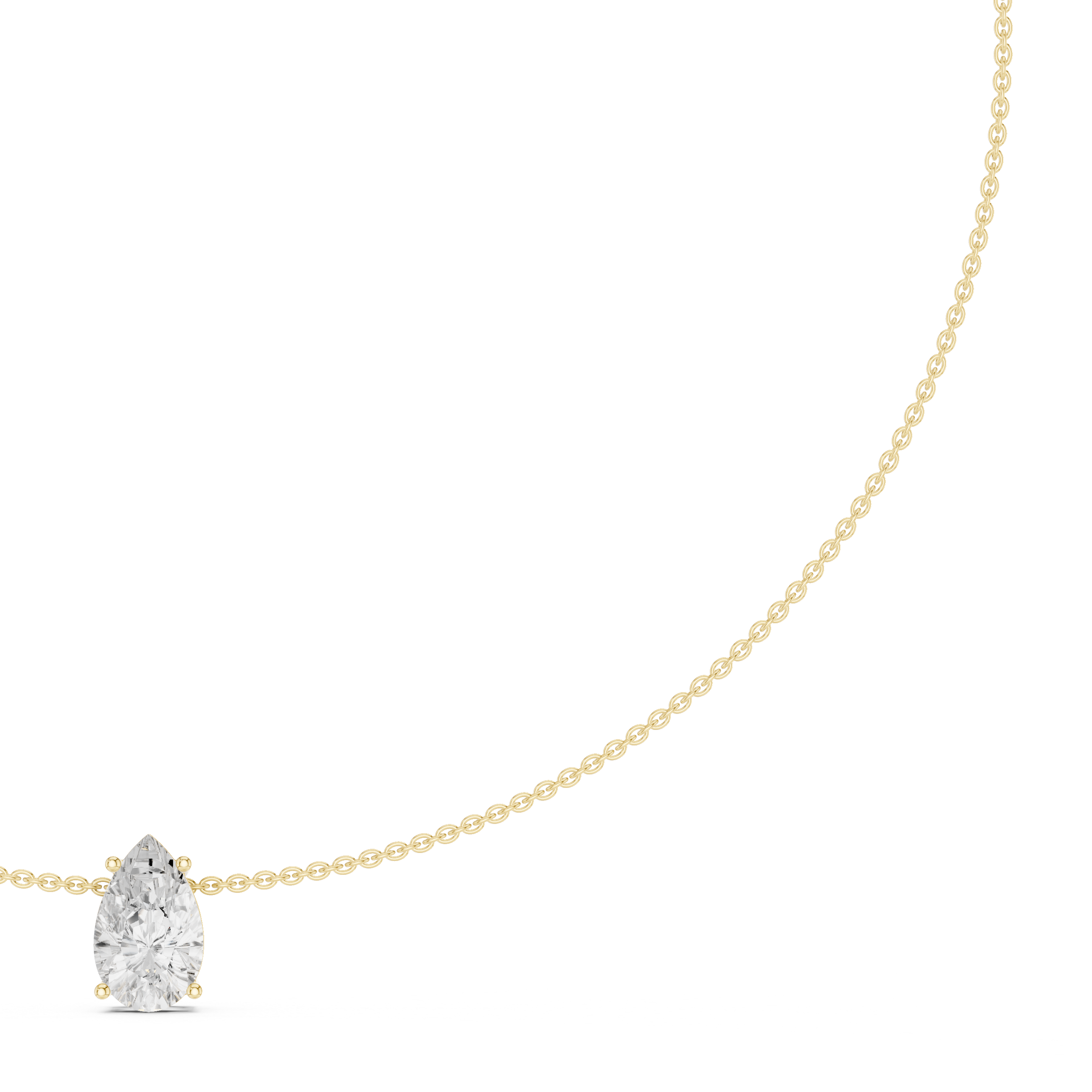 Eternal Pear Diamond Lab Grown Necklace