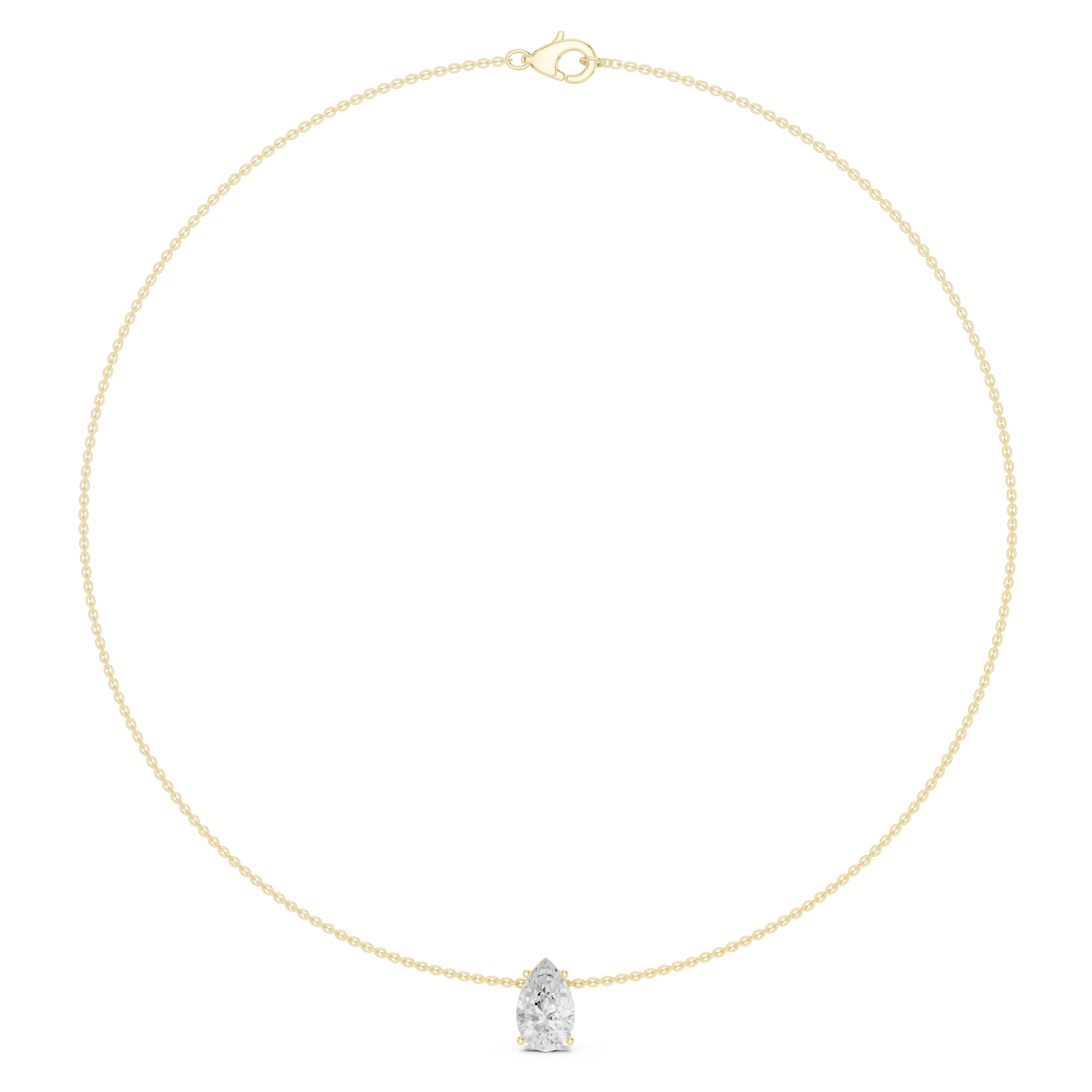 Eternal Pear Diamond Lab Grown Necklace