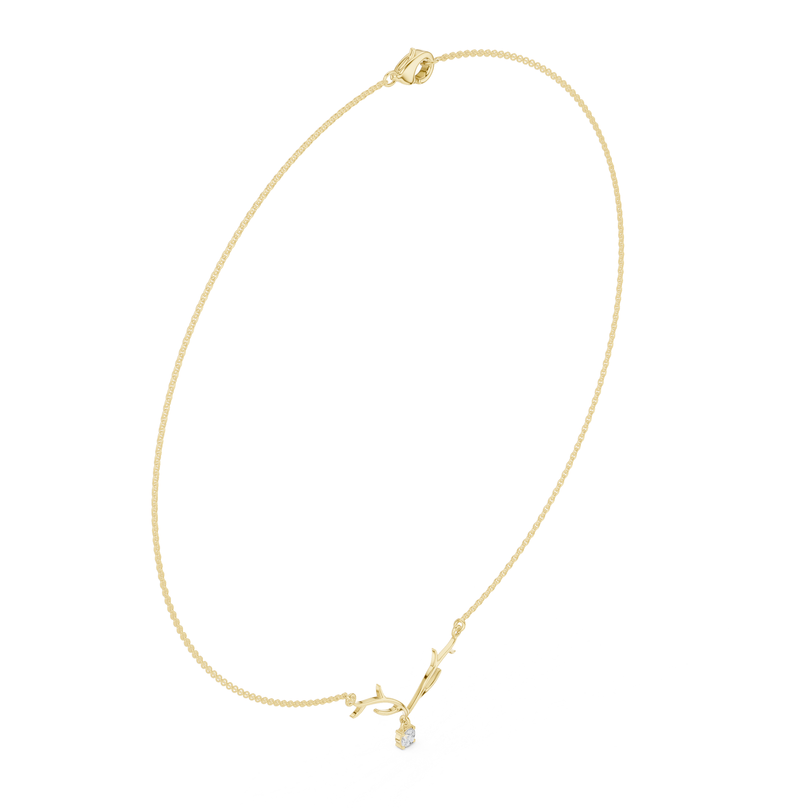 Exquisite Spherical Diamond Lab Grown Necklace