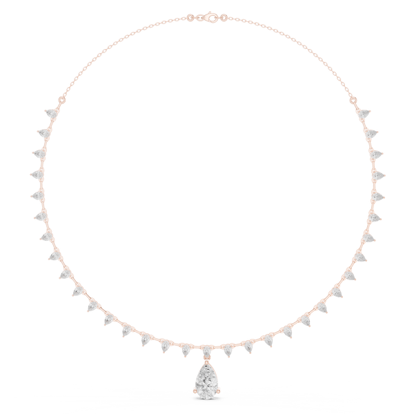 Deluxe Pear Diamond Lab Grown Necklace