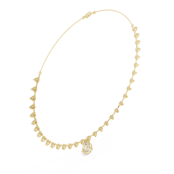 Deluxe Pear Diamond Lab Grown Necklace