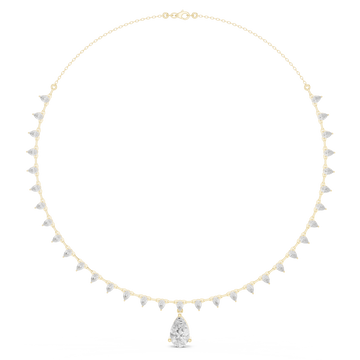 Deluxe Pear Diamond Lab Grown Necklace