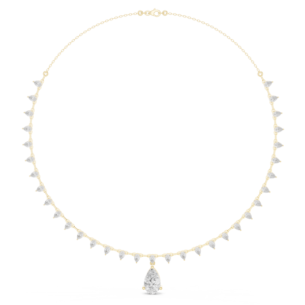 Deluxe Pear Diamond Lab Grown Necklace