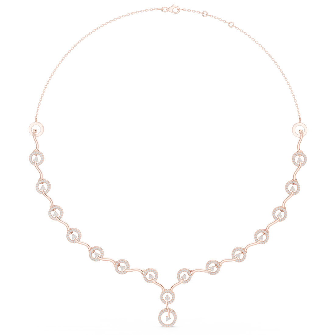 Gleaming Circular Diamond Lab Grown Necklace
