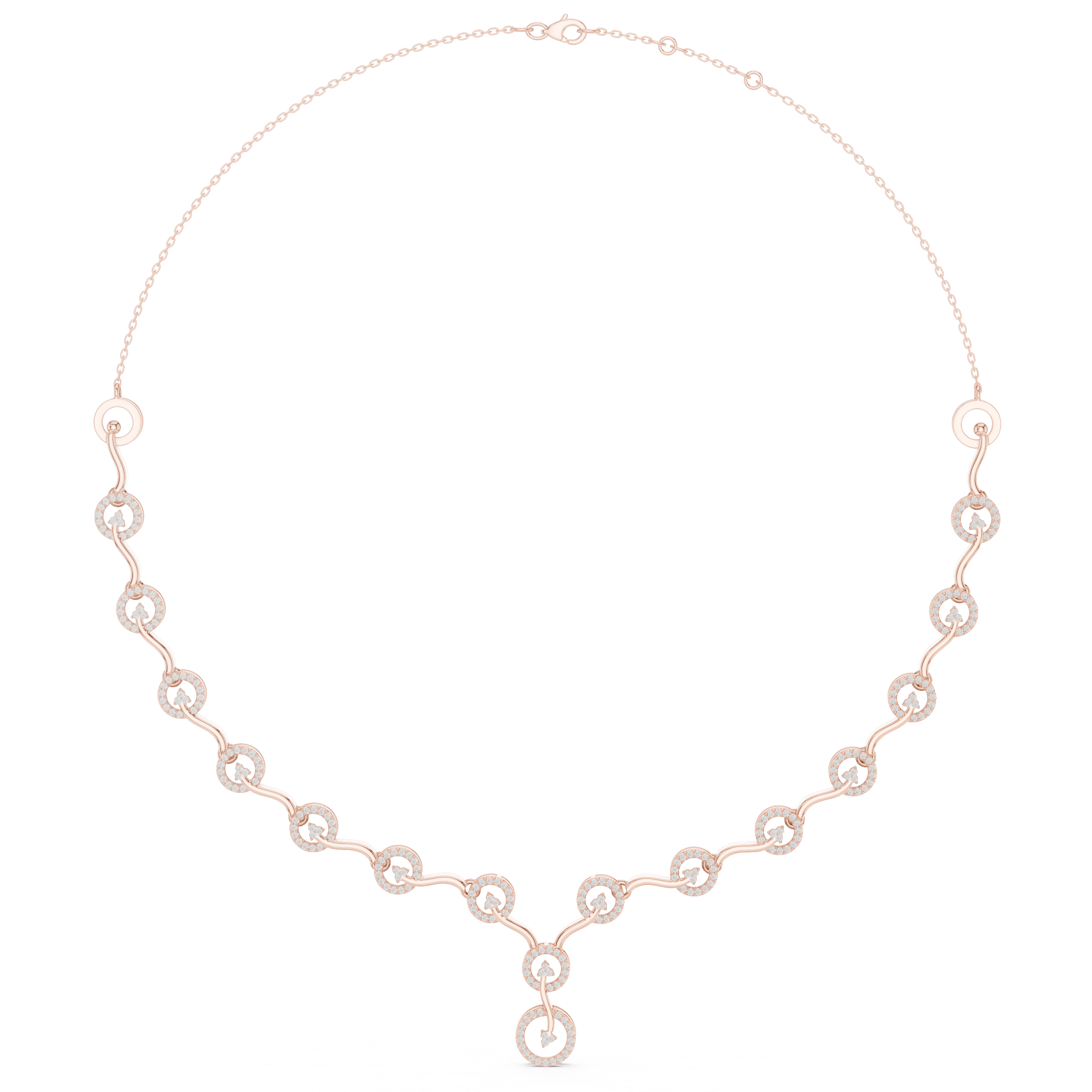 Gleaming Circular Diamond Lab Grown Necklace