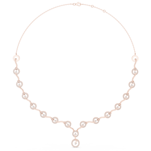 Gleaming Circular Diamond Lab Grown Necklace