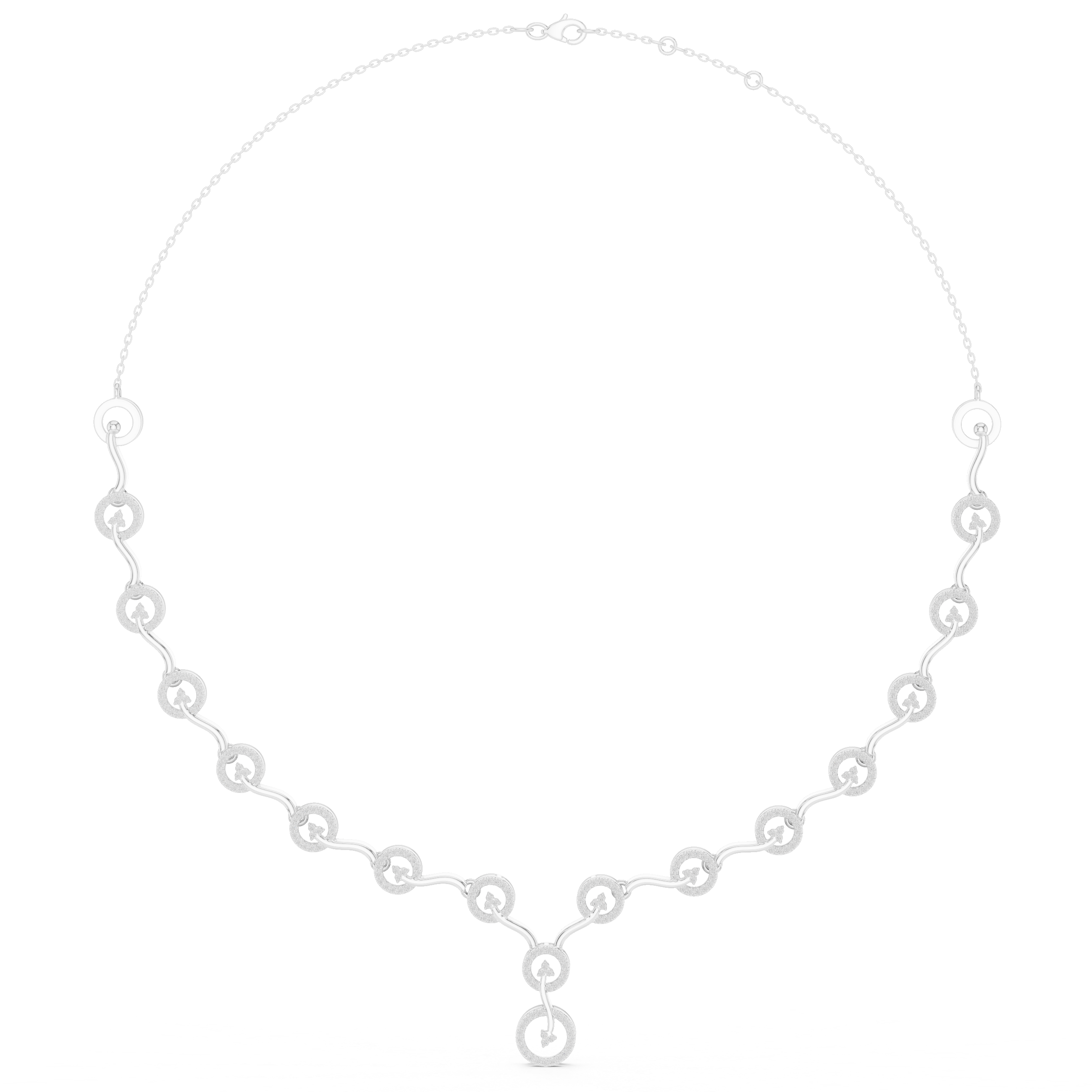 Gleaming Circular Diamond Lab Grown Necklace
