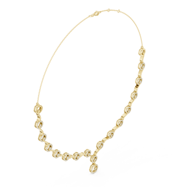 Gleaming Circular Diamond Lab Grown Necklace