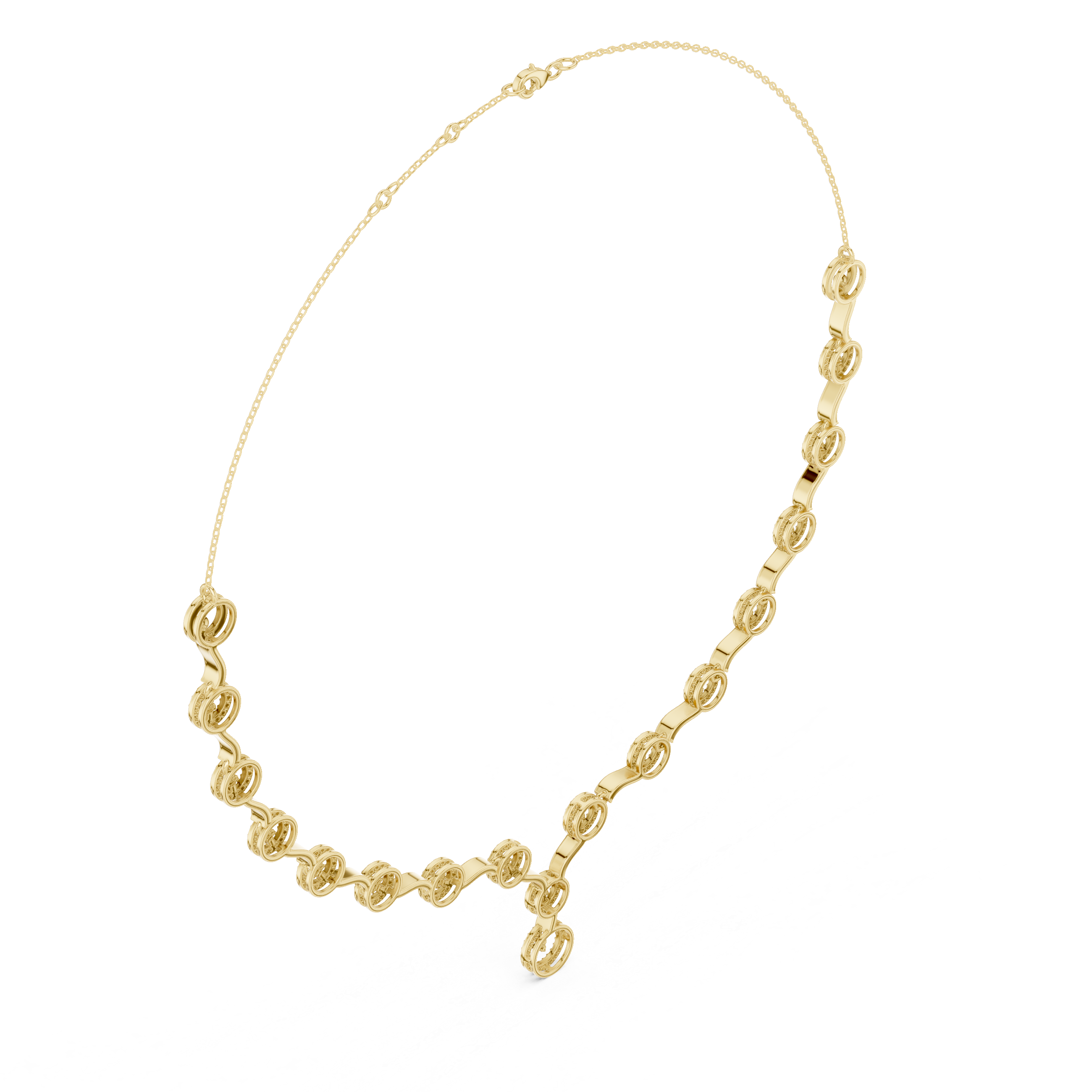 Gleaming Circular Diamond Lab Grown Necklace