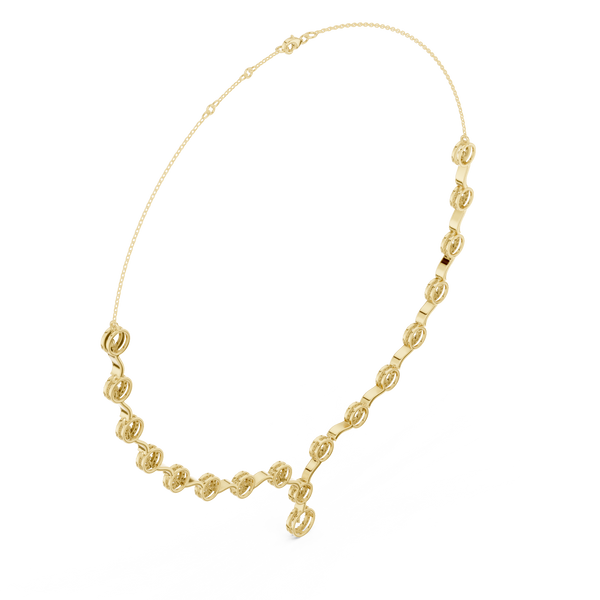 Gleaming Circular Diamond Lab Grown Necklace